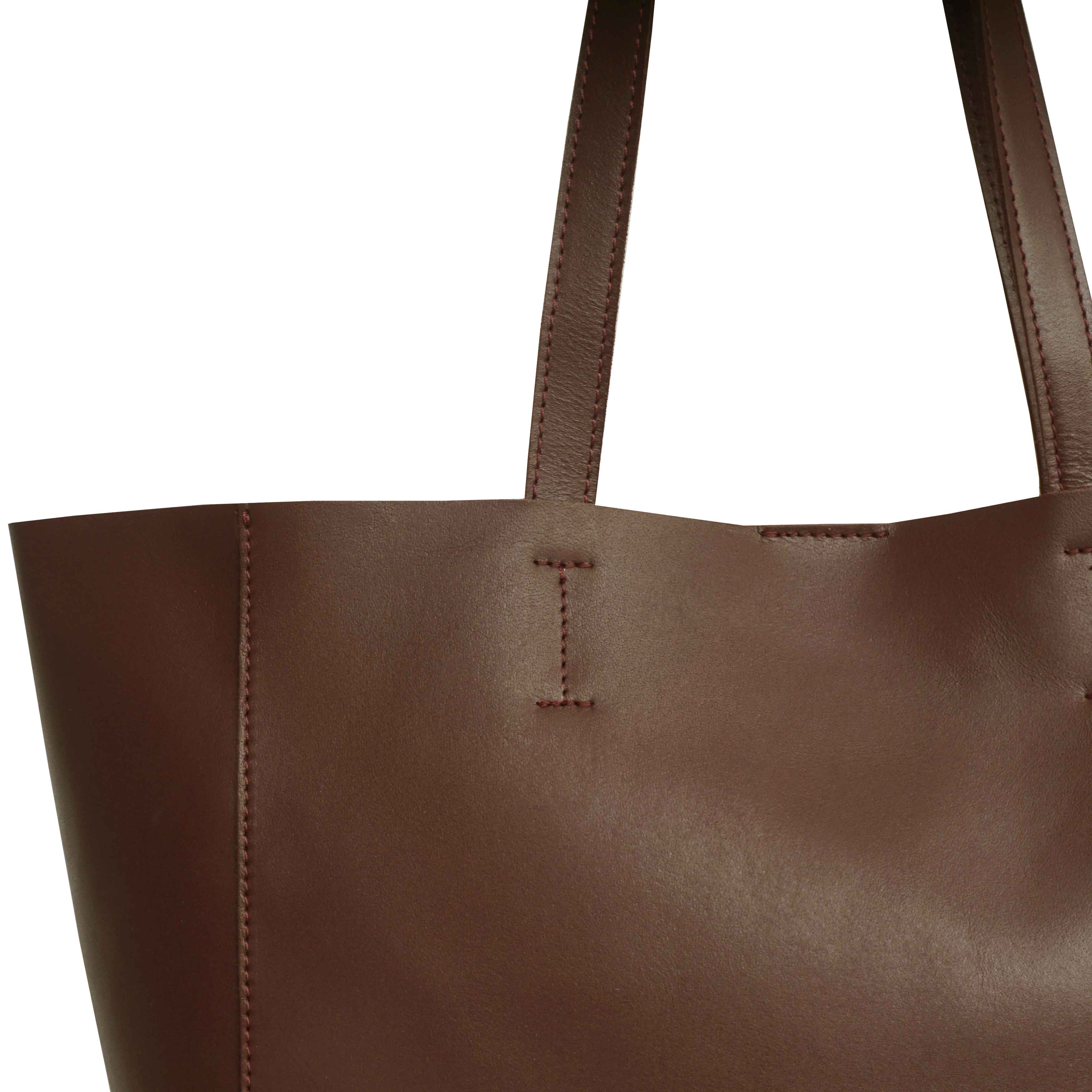 'ABINGDON' Tan Real Leather Designer Tote Bag