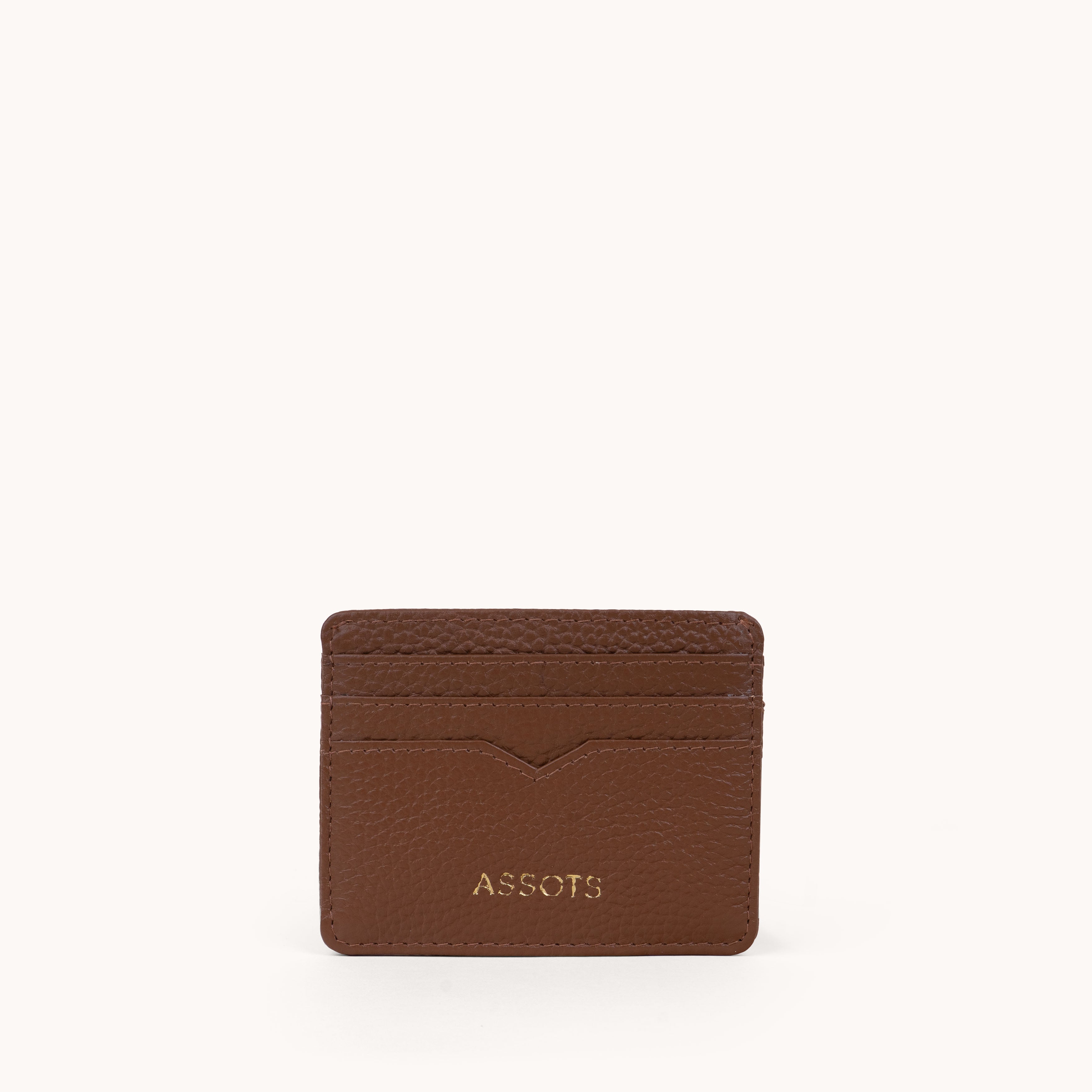 'CALI' Tan Real Leather RFID Cardholder
