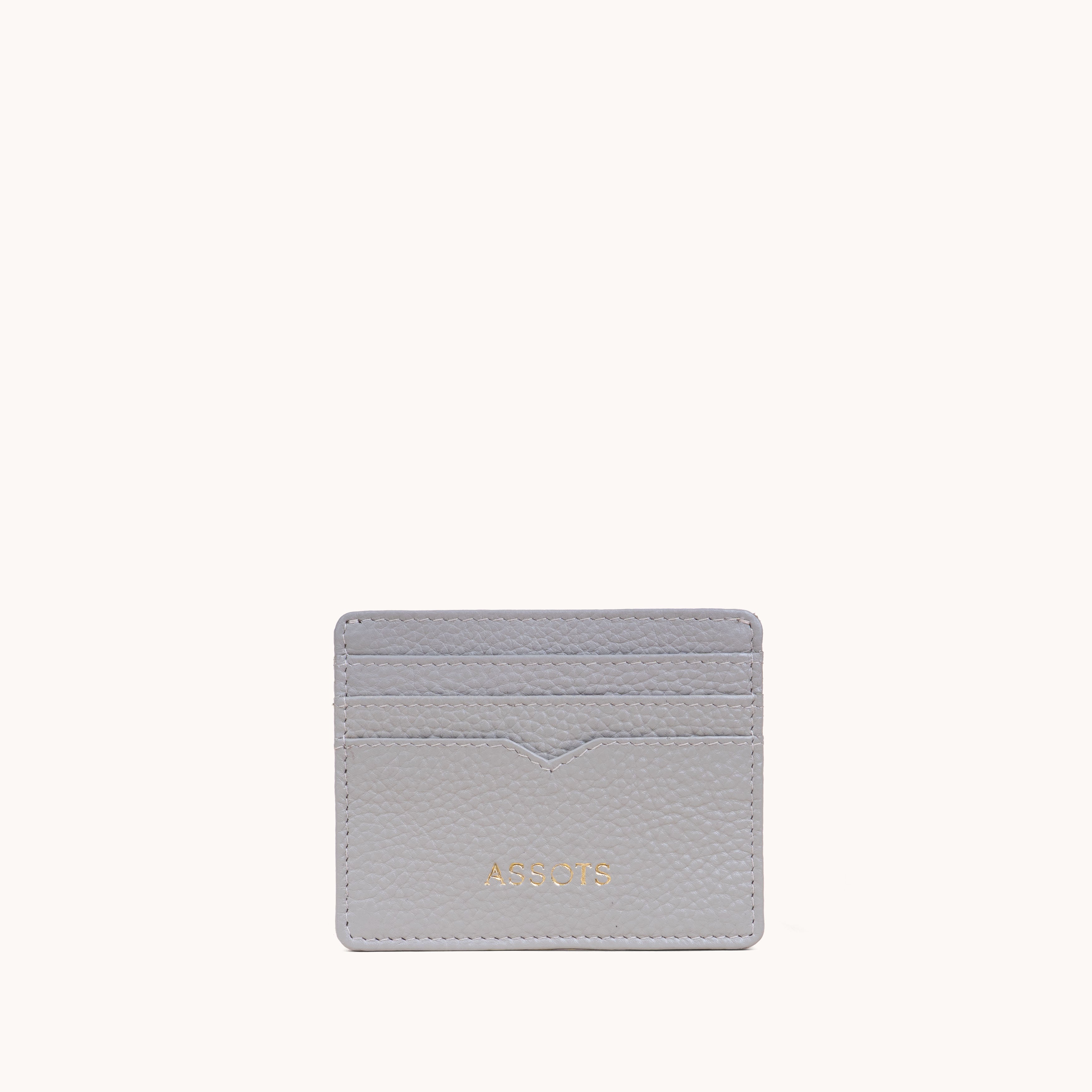 'CALI' Fog Grey Real Leather RFID Cardholder