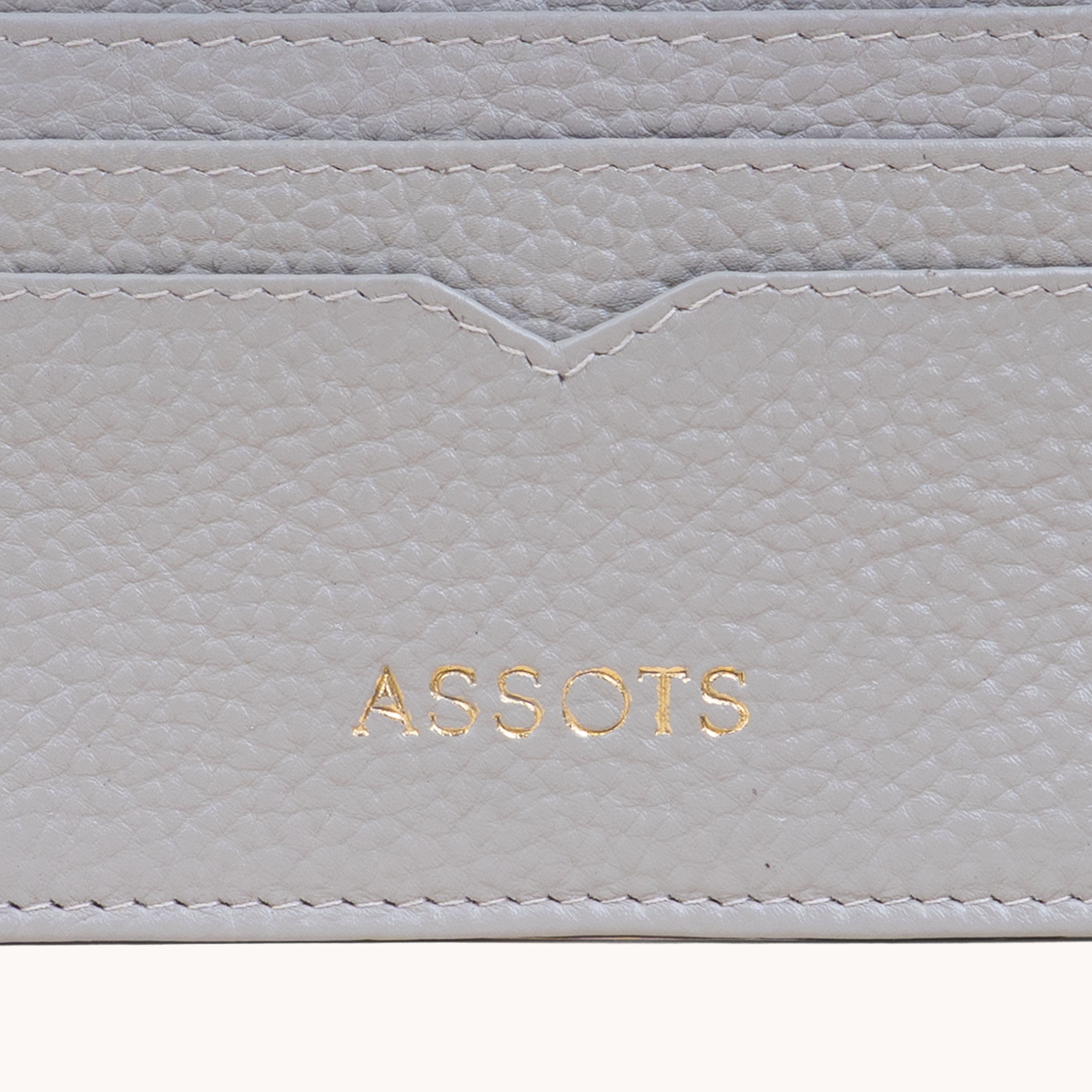 'CALI' Fog Grey Real Leather RFID Cardholder