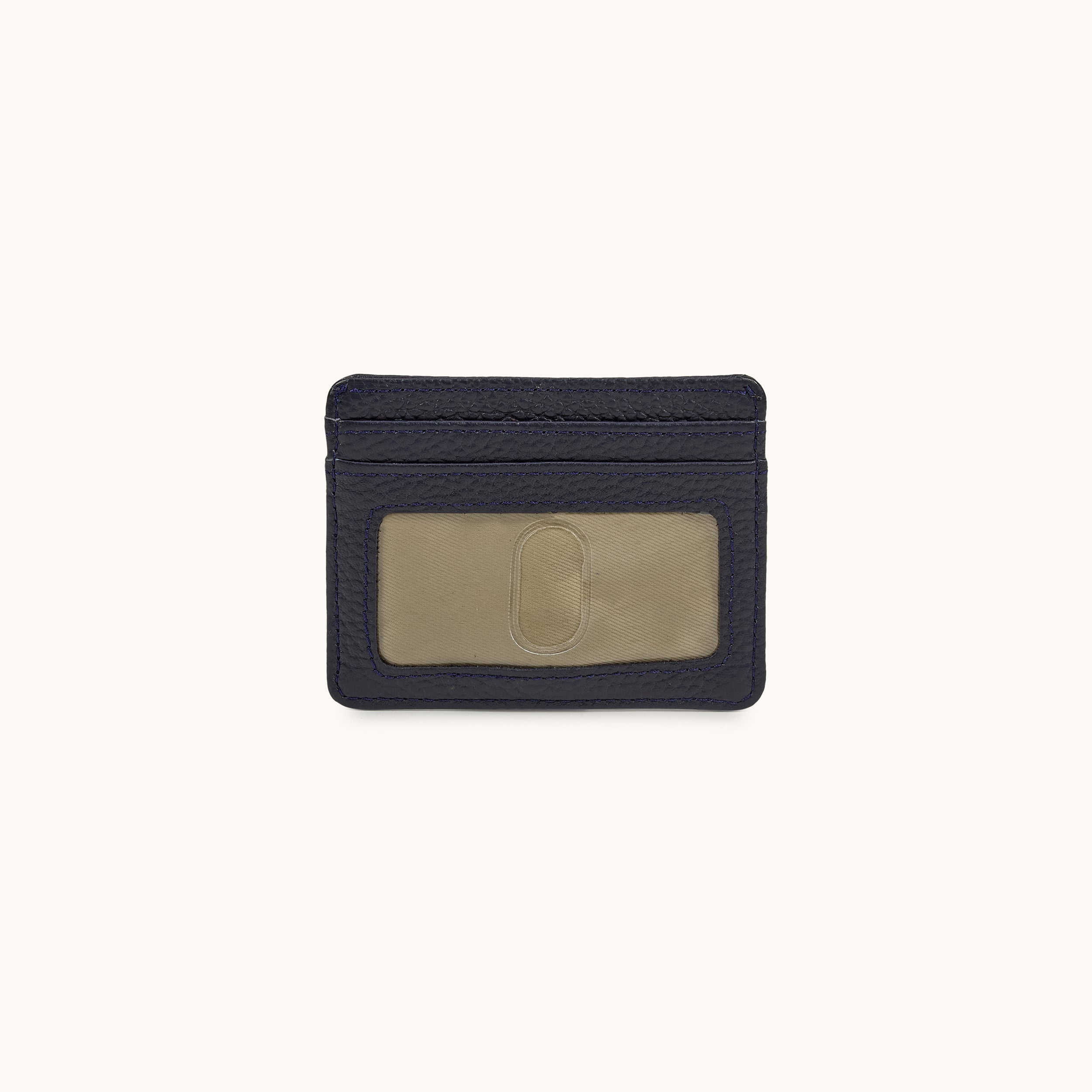 'SAVILE' Navy Real Leather RFID Cardholder