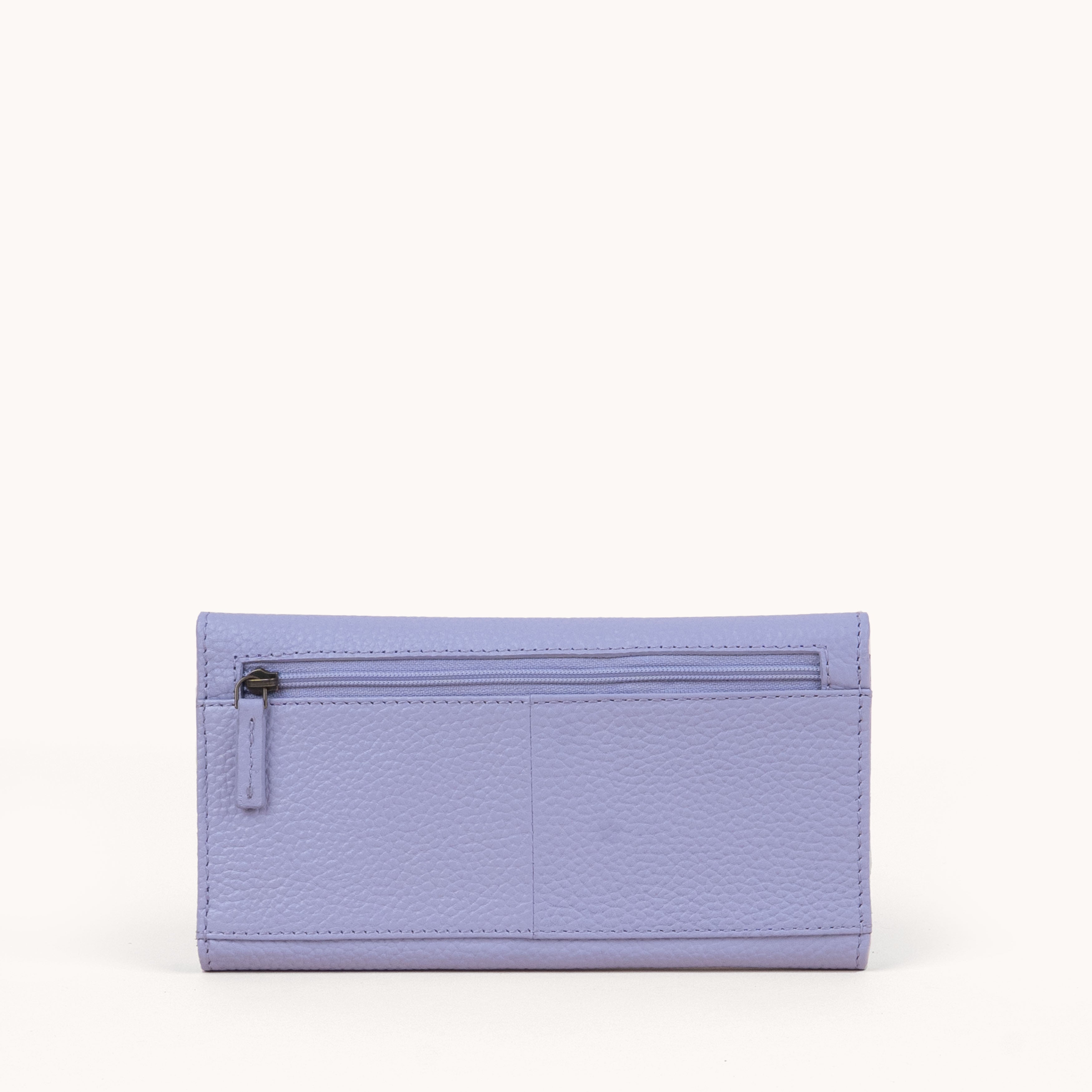 'CLAIRE' Lilac Pebble Grain Real Leather Crossbody Bag