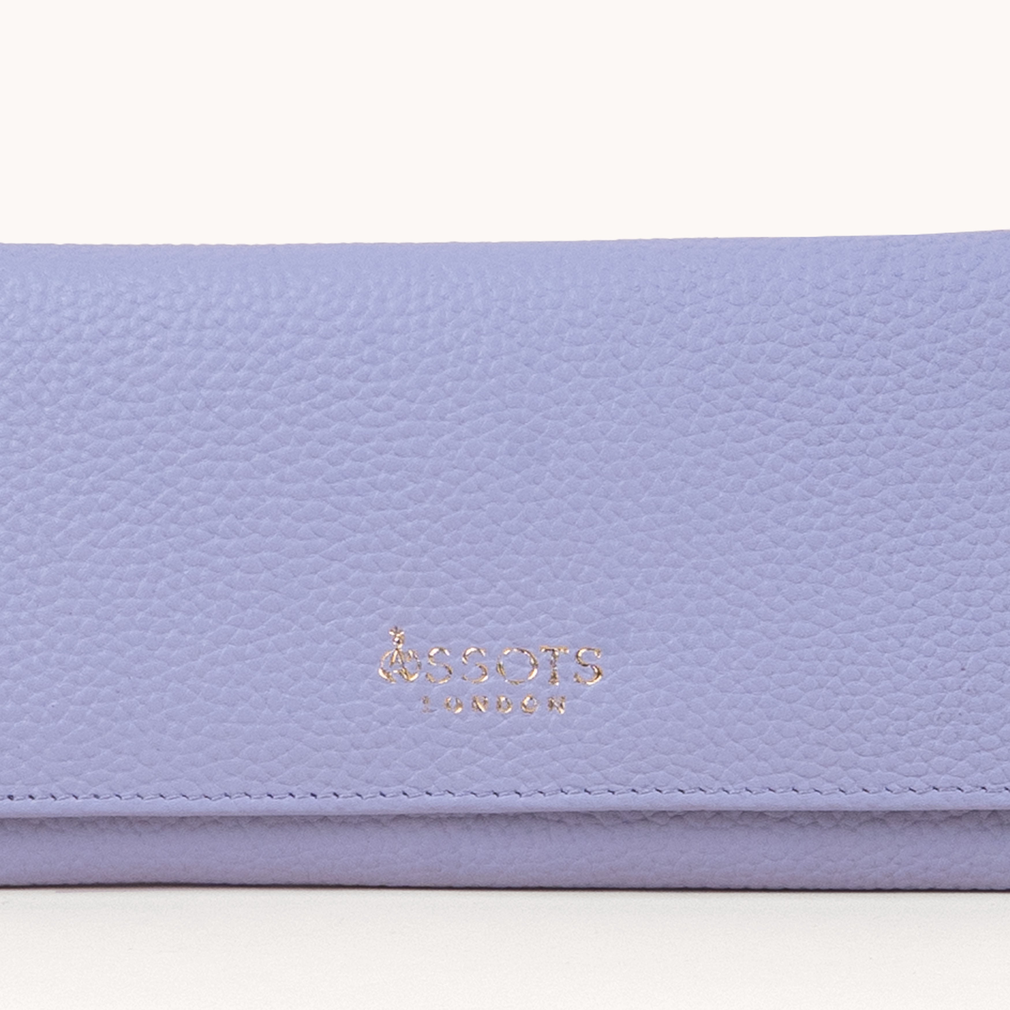 'CLAIRE' Lilac Pebble Grain Real Leather Crossbody Bag