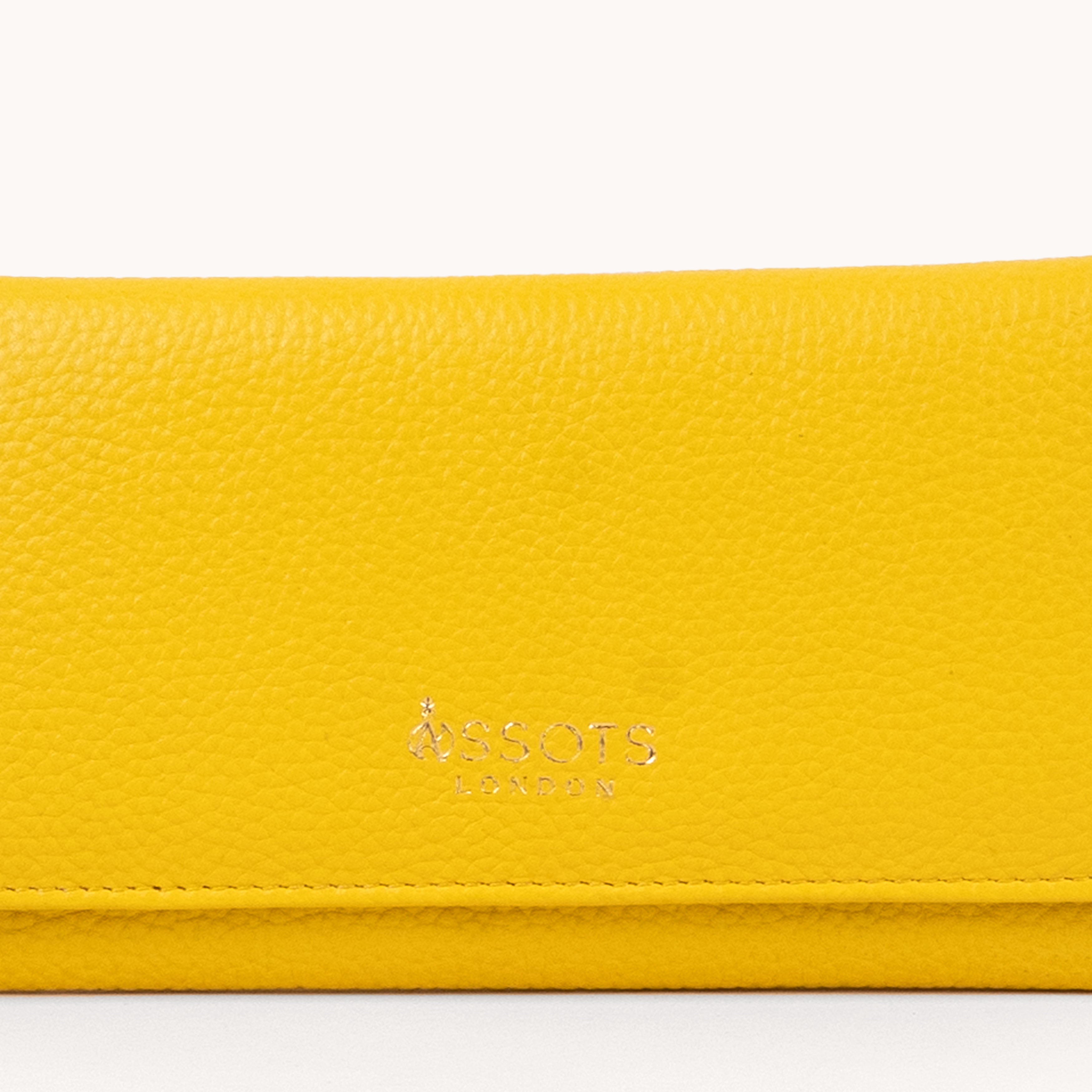 'CLAIRE' Sunflower Pebble Grain Real Leather Crossbody Bag