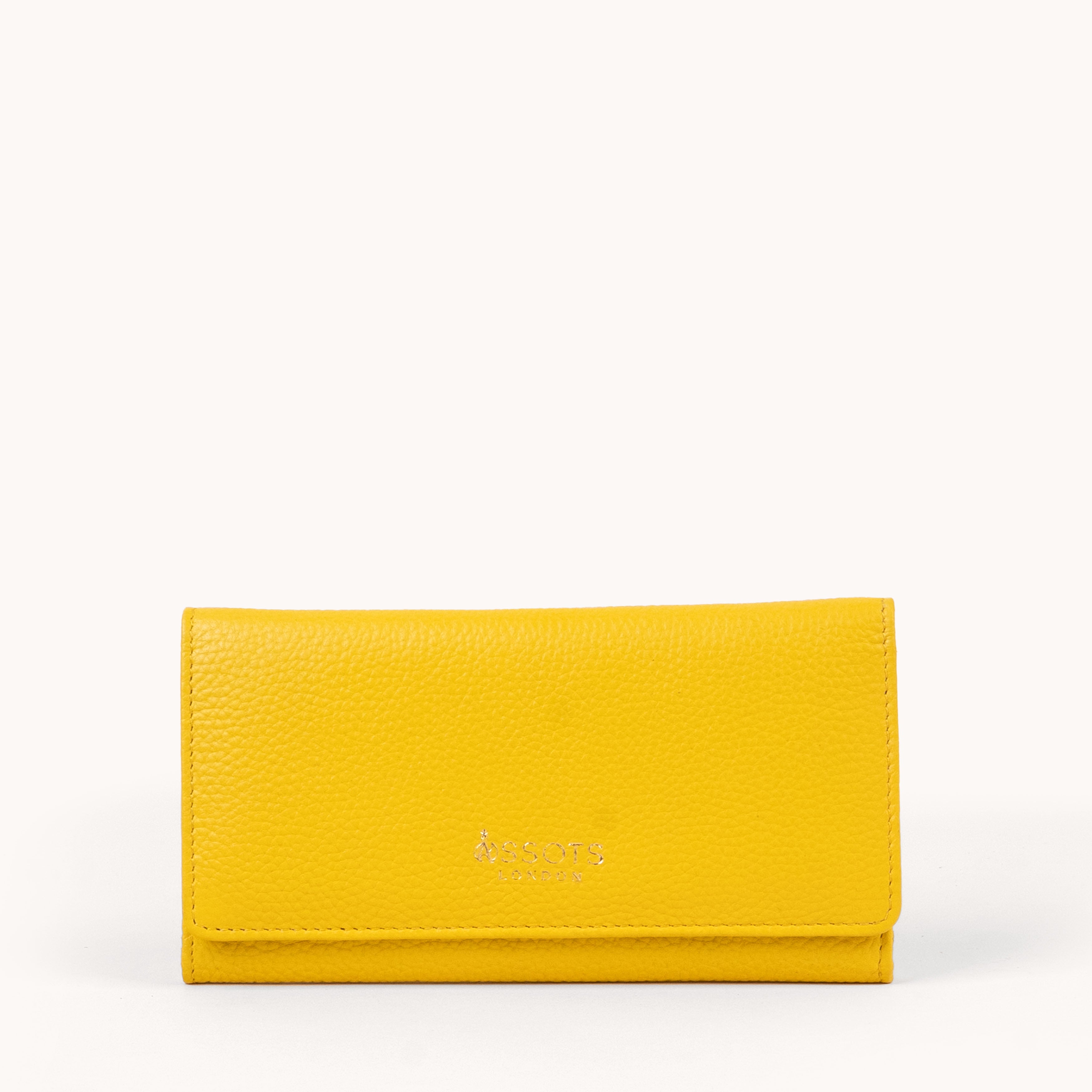 'CLAIRE' Sunflower Pebble Grain Real Leather Crossbody Bag