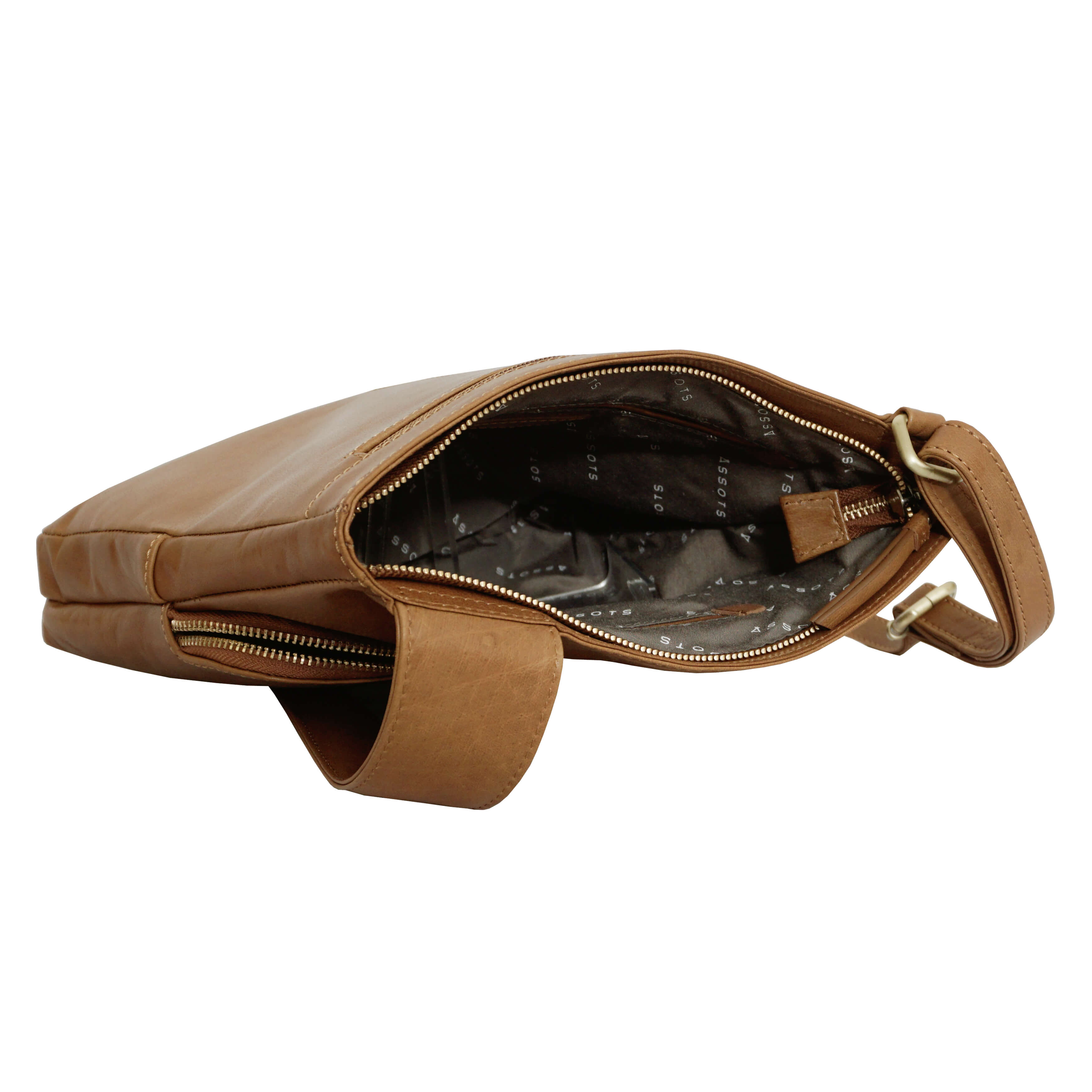 'CANARY' Tan Vintage Leather Crossbody bag