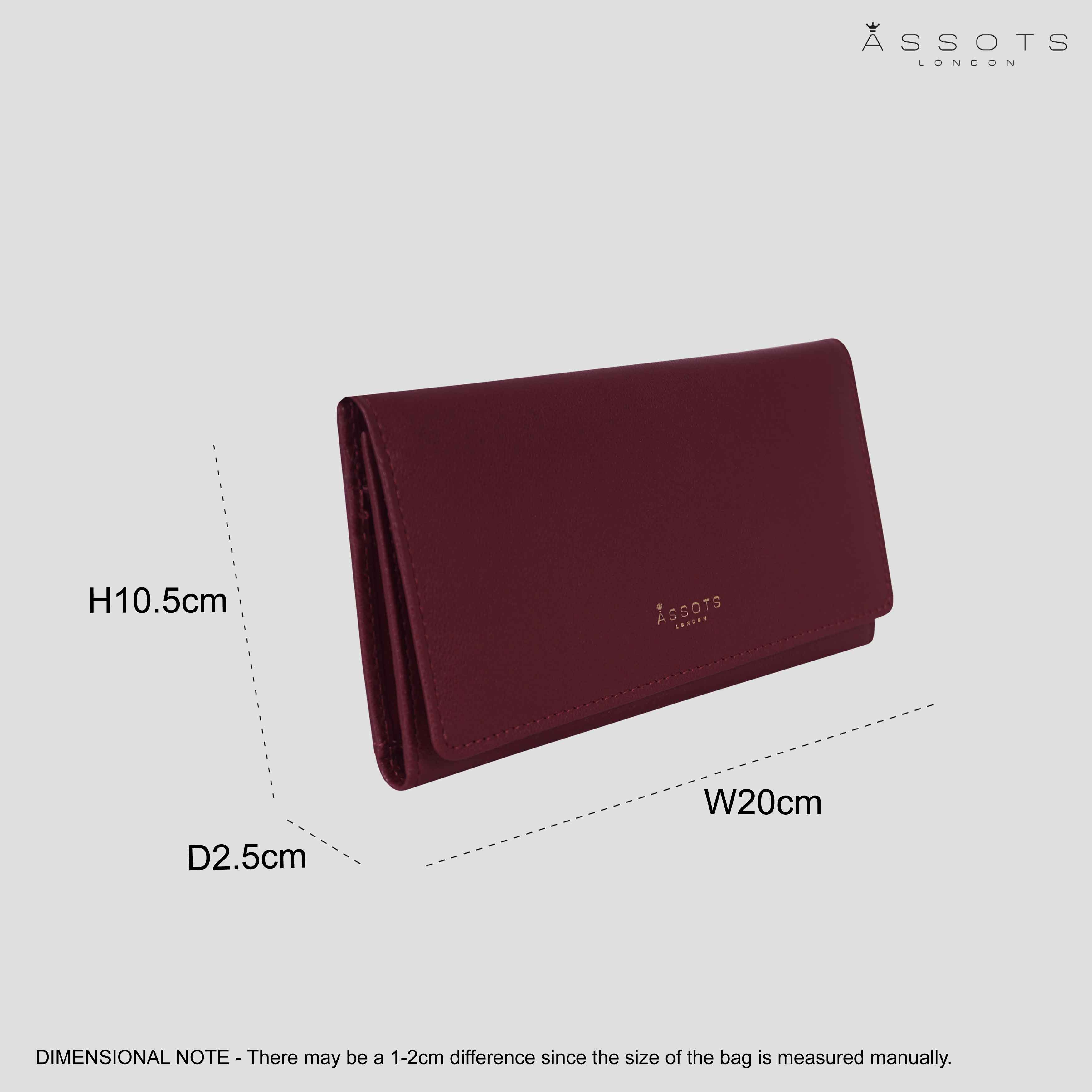 'CLAIRE' Chilli Pepper Red Polished VT Vintage Leather Flap Over Purse