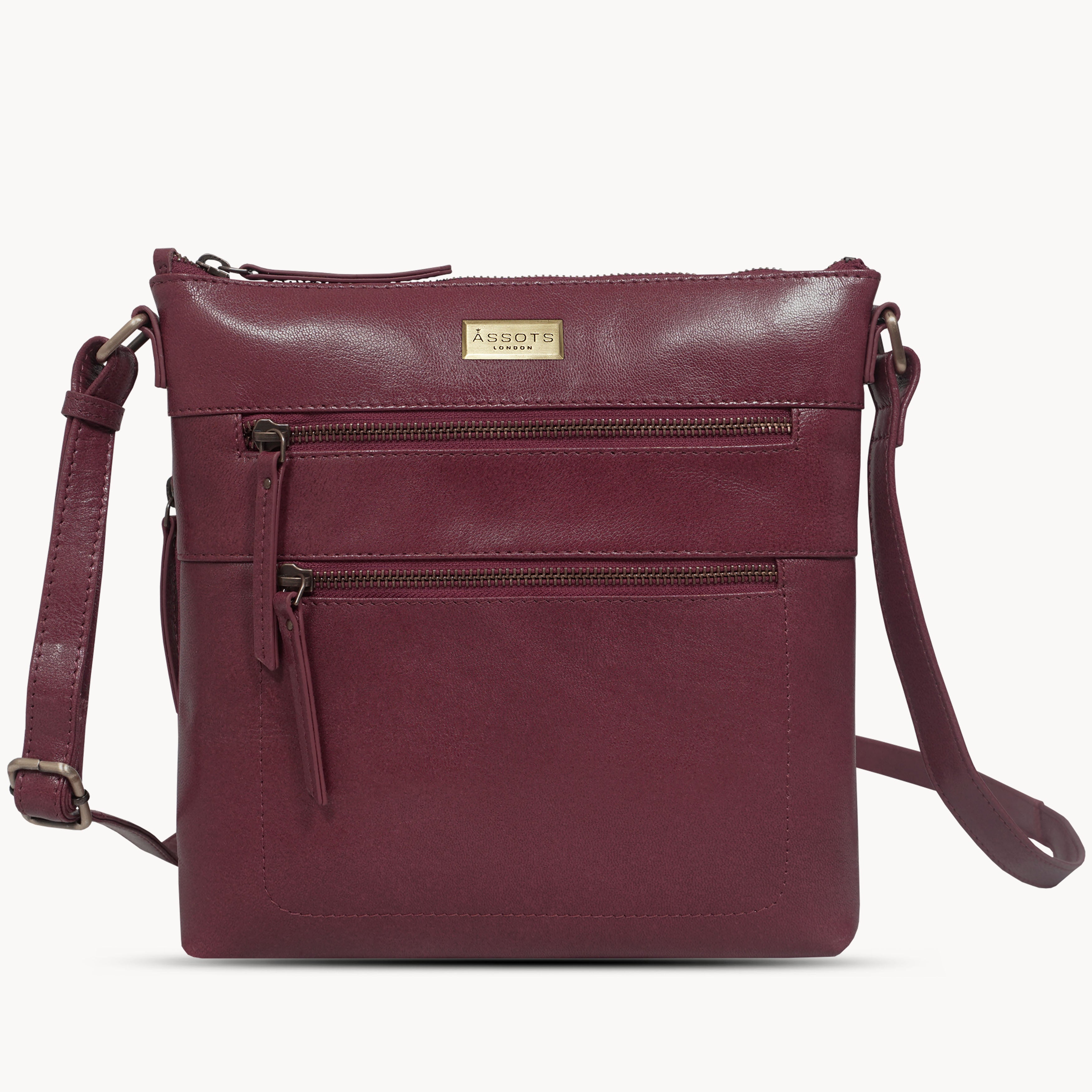 'CORI' Chilli Pepper Waxy VT Real Leather Crossbody Bag