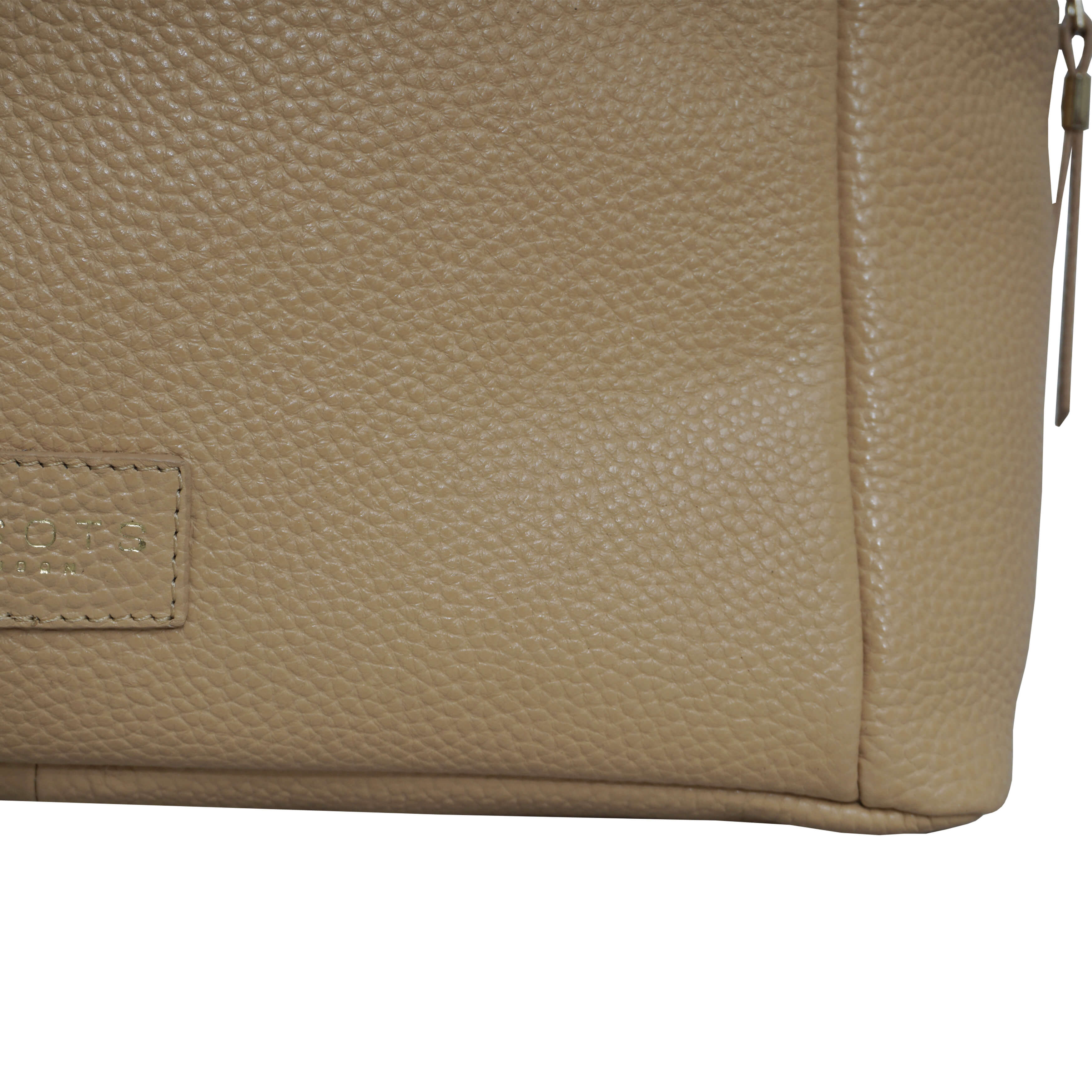 'COURTNEY' Camel Pebble Grain Leather Slouchy Hobo Bag