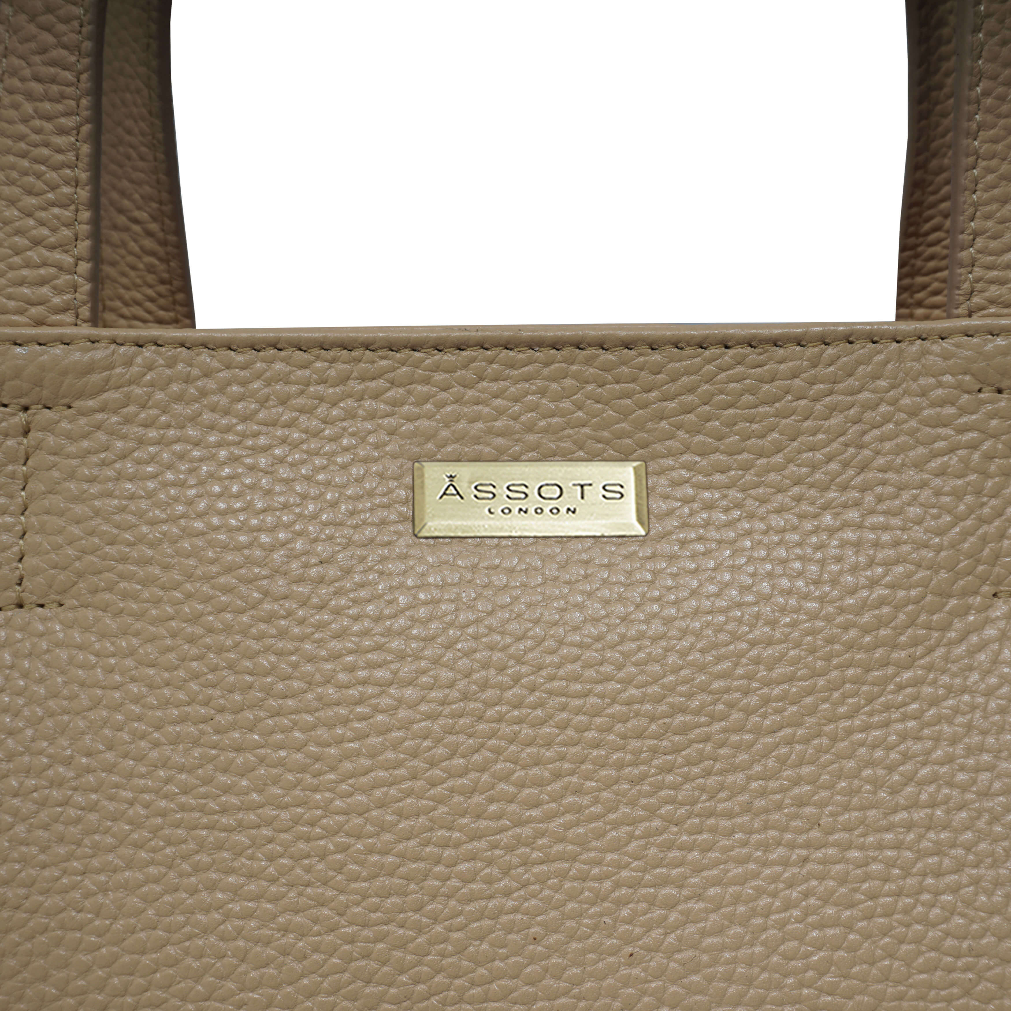 'DEBRA' Camel Pebble Grain Real Leather Crossbody Shoulder Bag