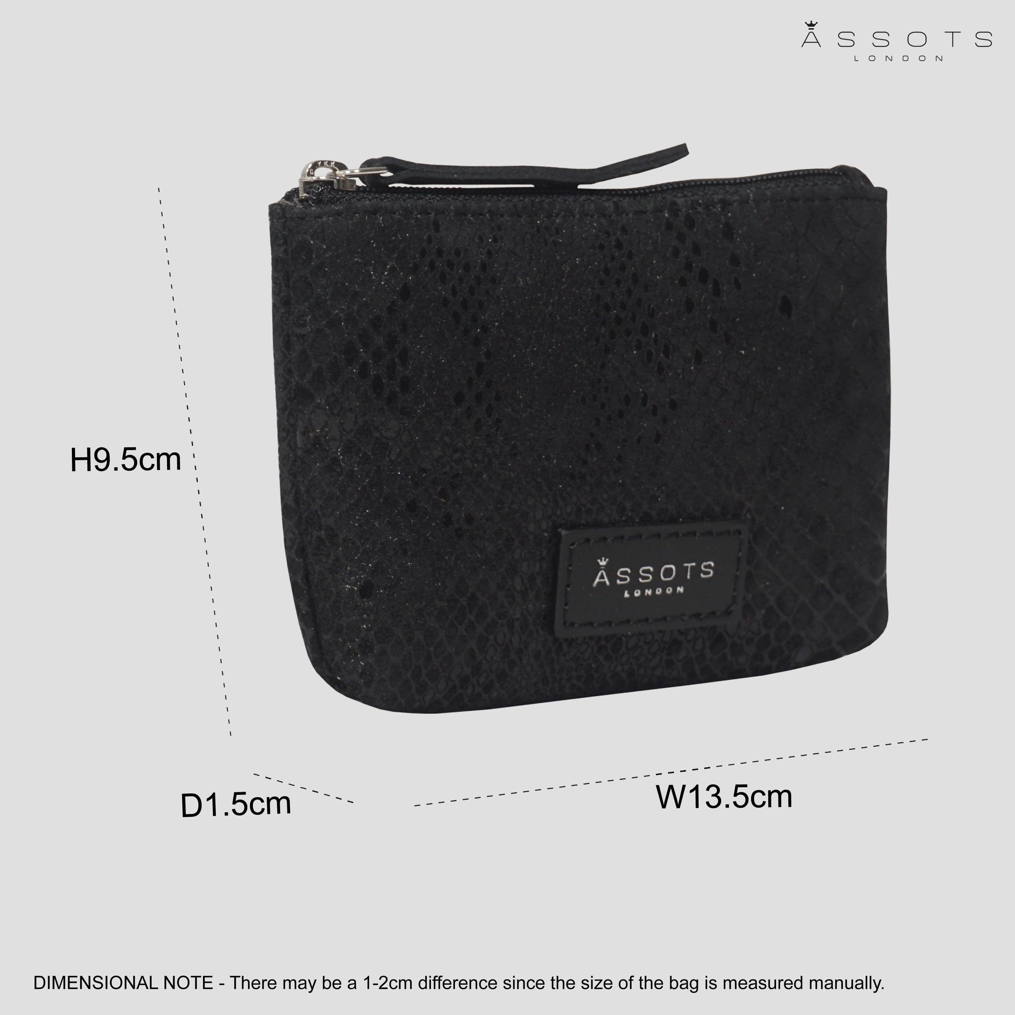 'DENISE' Black Python Snake Real Leather Purse Wallet