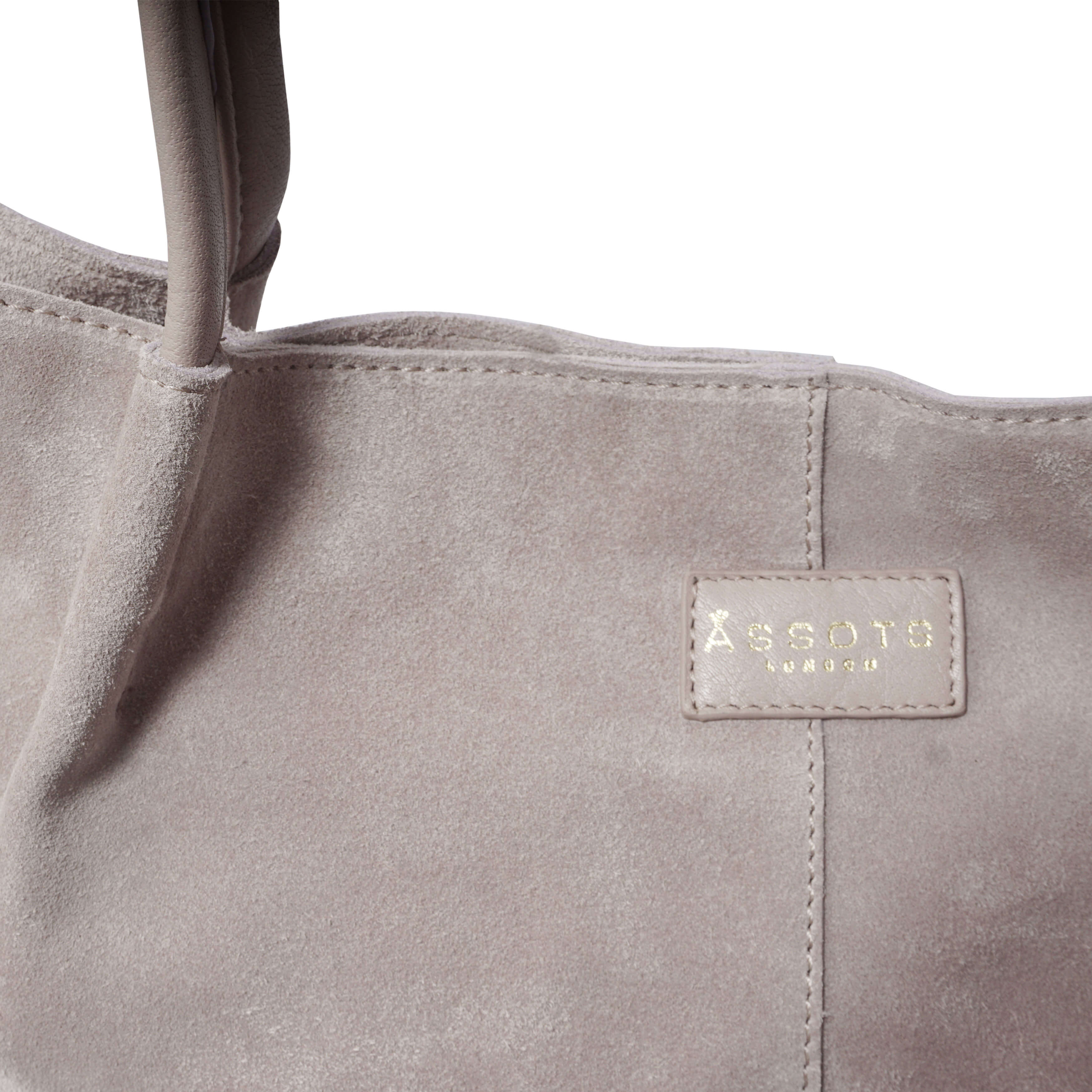 'DONNA' Pink and Metallic Rose Gold Real Leather Unlined Designer Shopper Bag