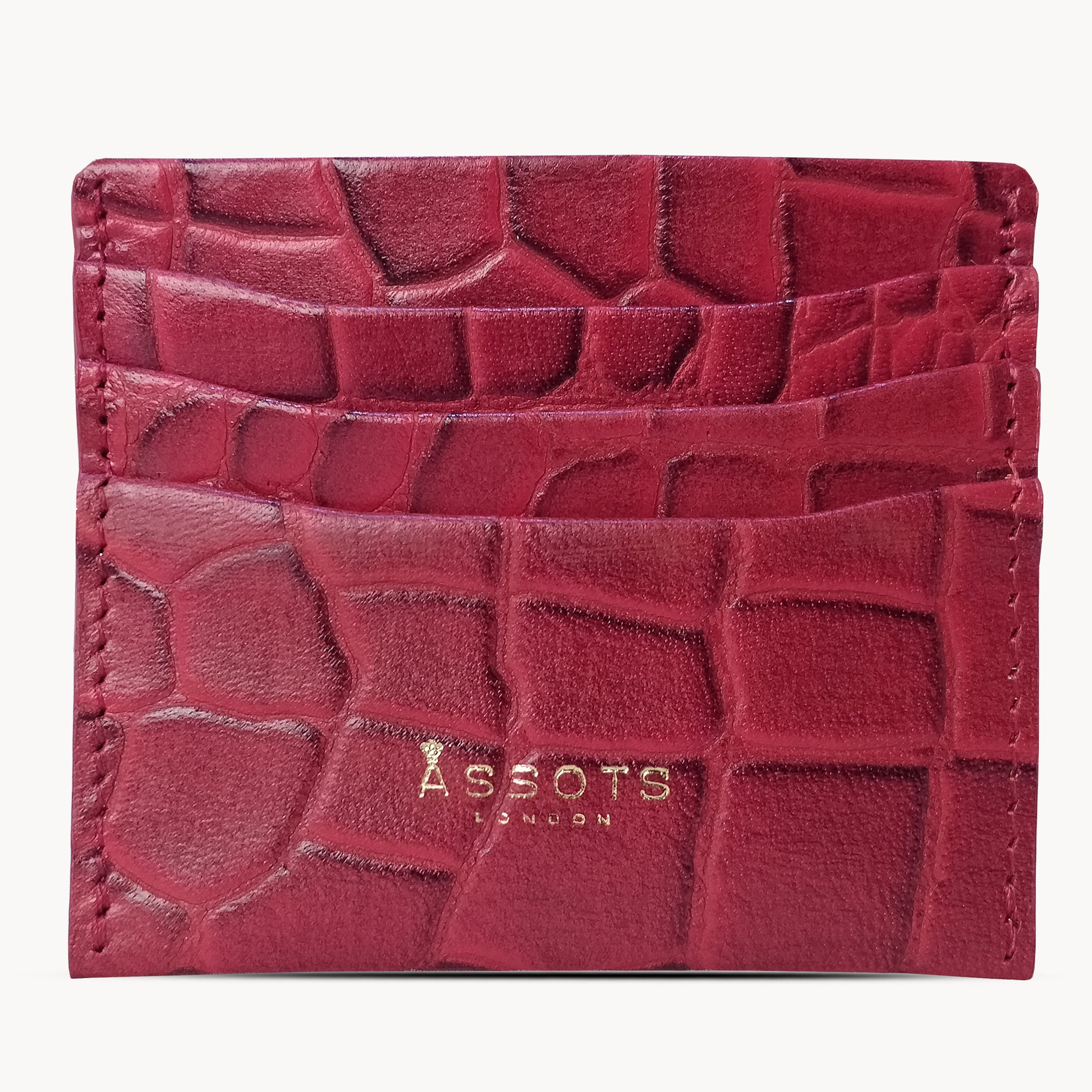 'FANN' Paprika Red Vintage leather Compact RFID Credit Card Holder