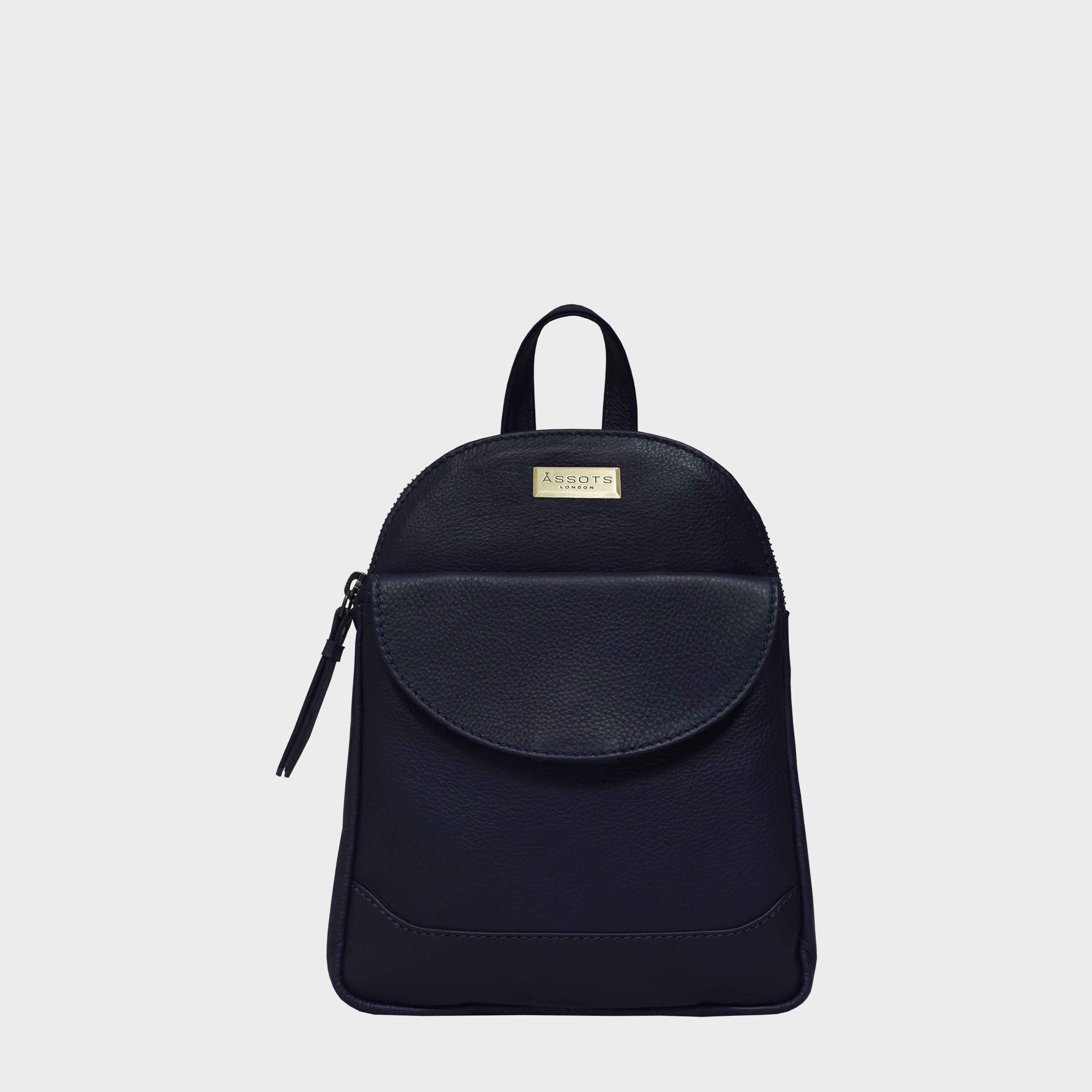 GEORGE Navy Mini Pebble Grain Leather Backpack