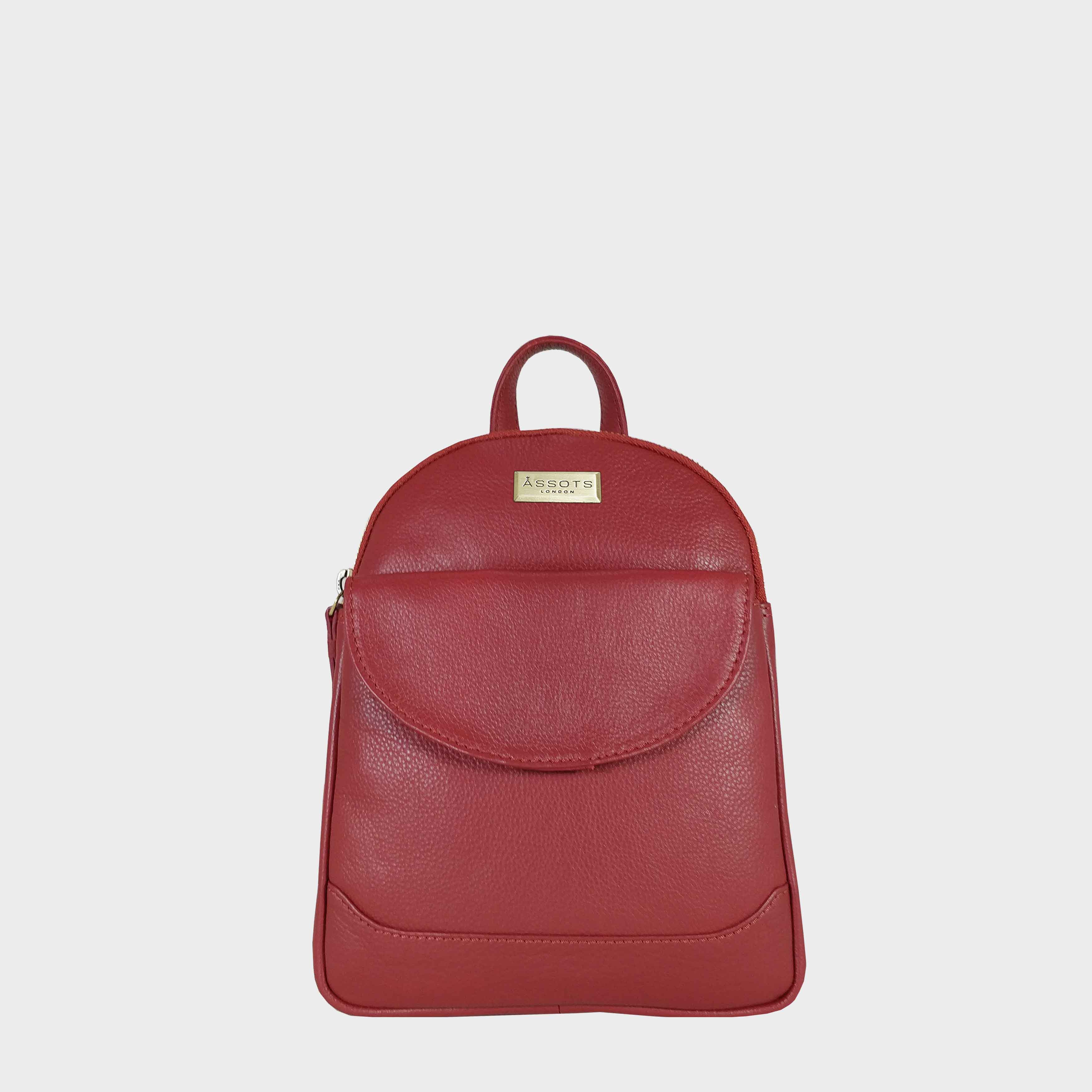 Small red hot sale backpack purse