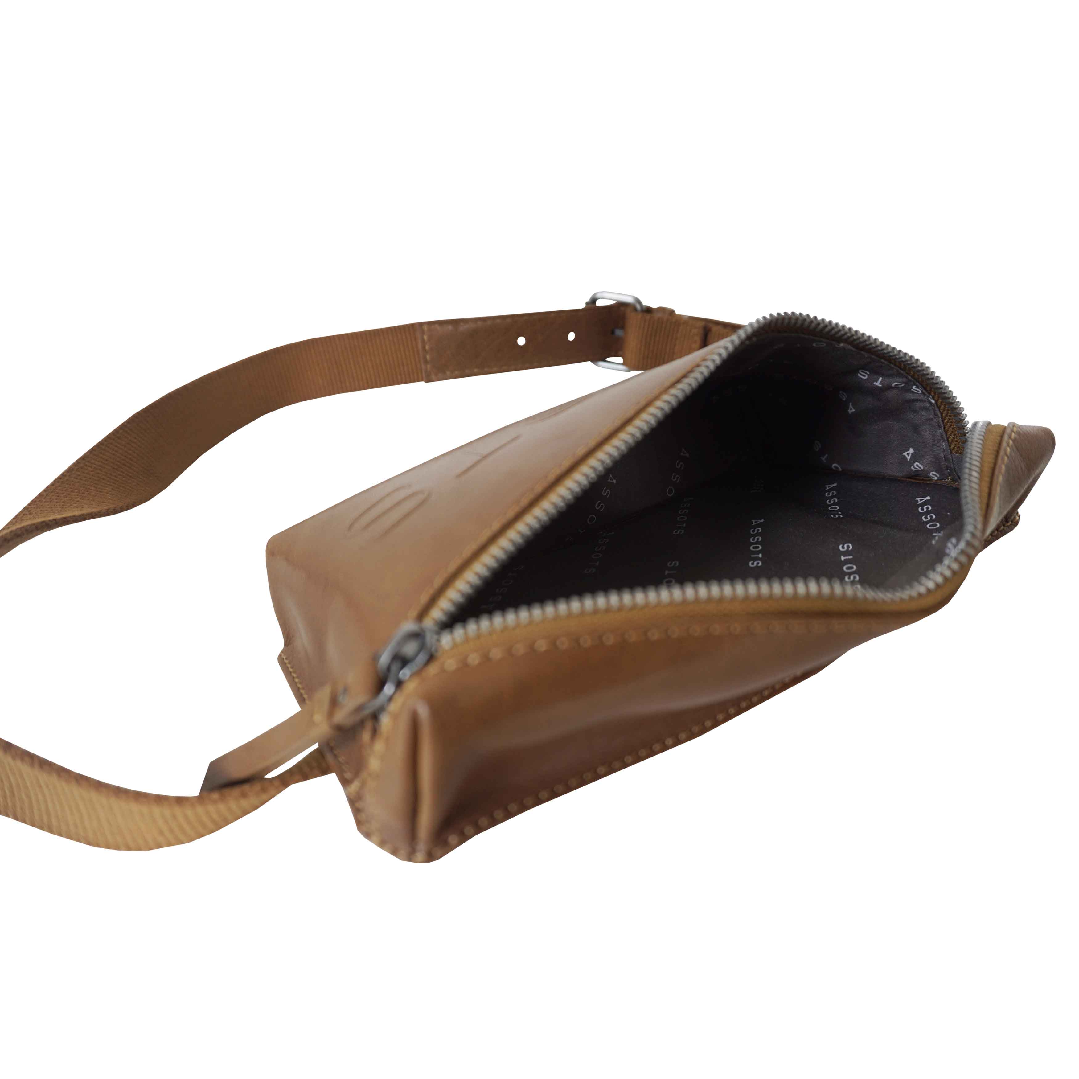 'Harry' Tan Real Leather Bum Belt Unisex Bag