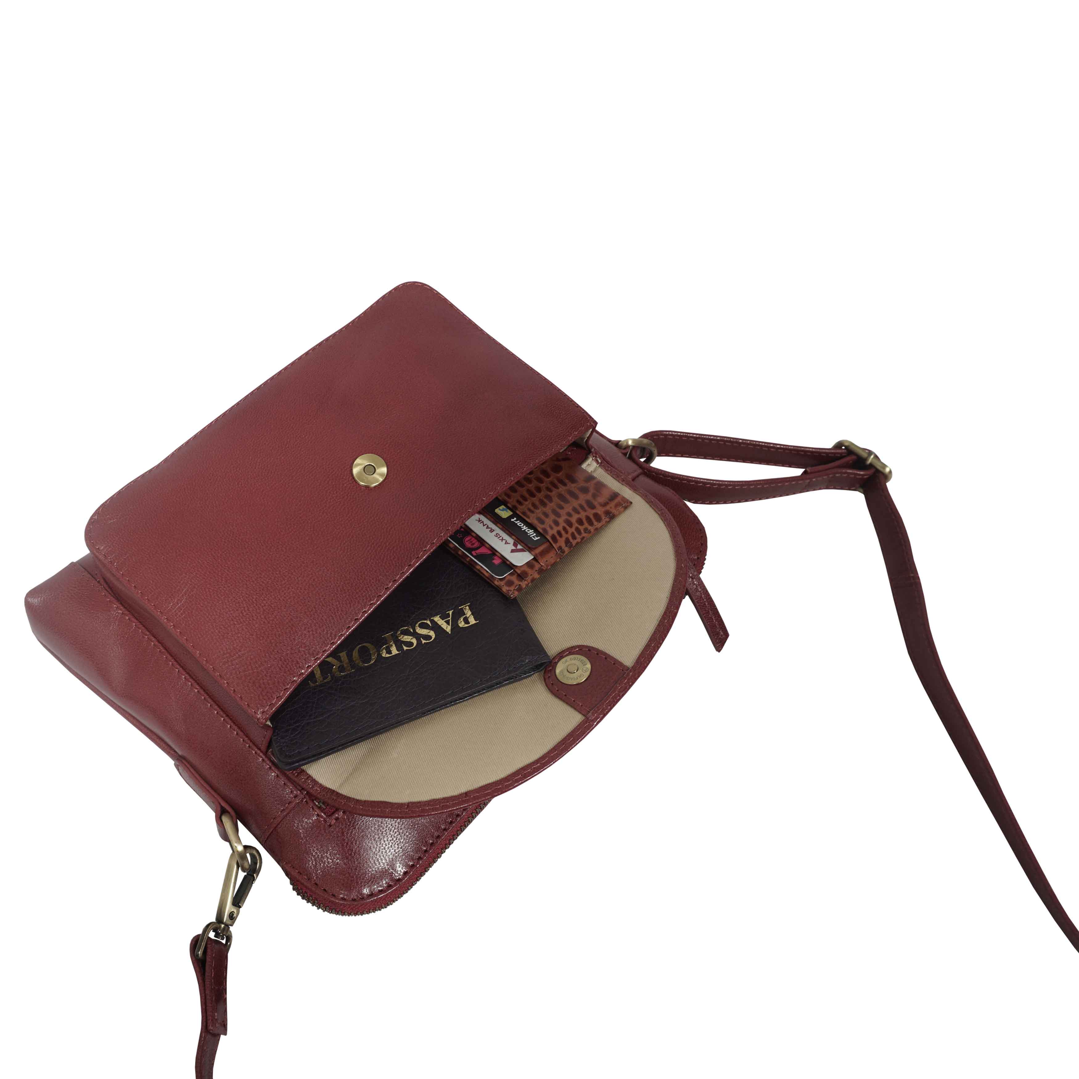 'JEAN' Chilli Pepper Vegetable Tanned Real Leather Crossbody Bag