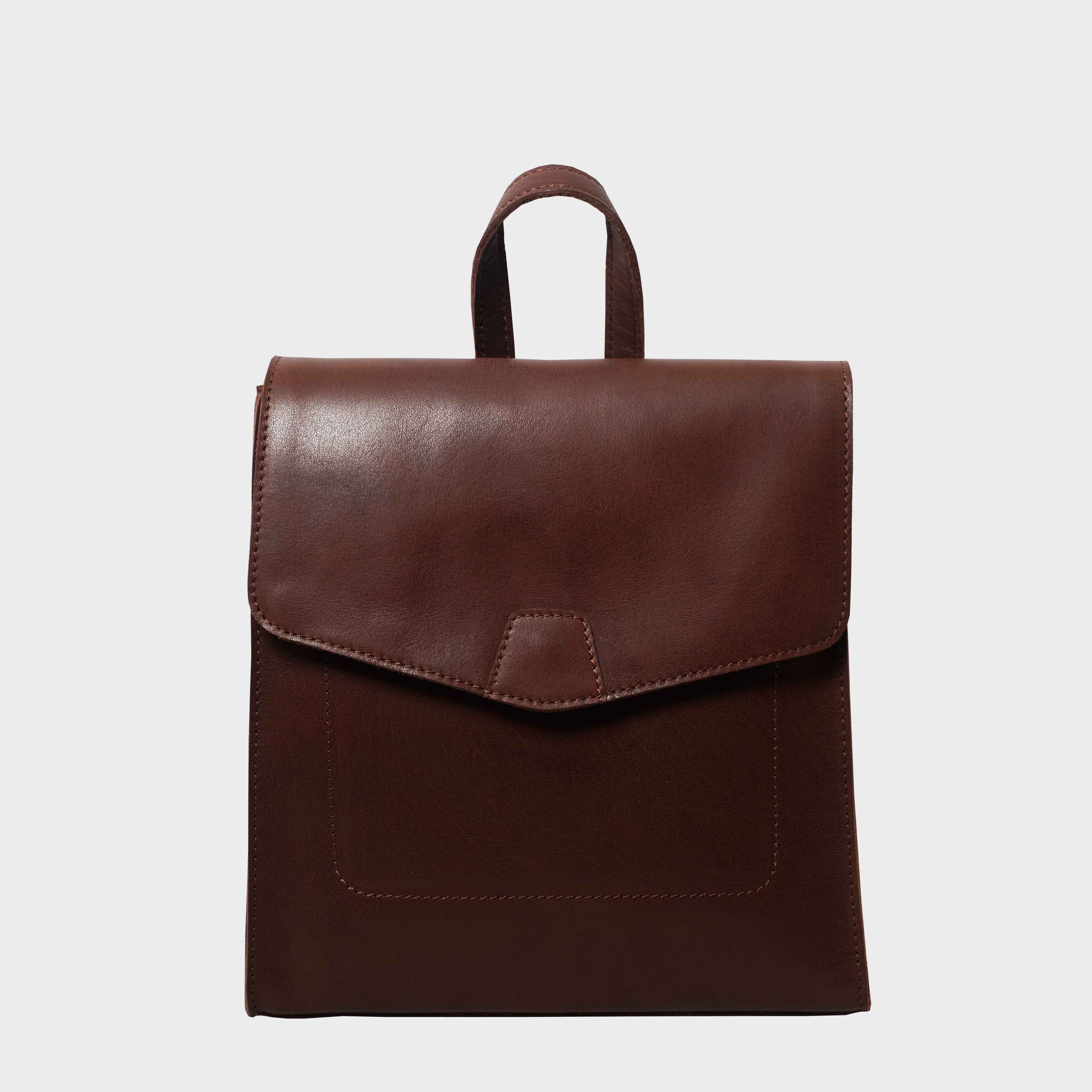 Brown File Leather Bag