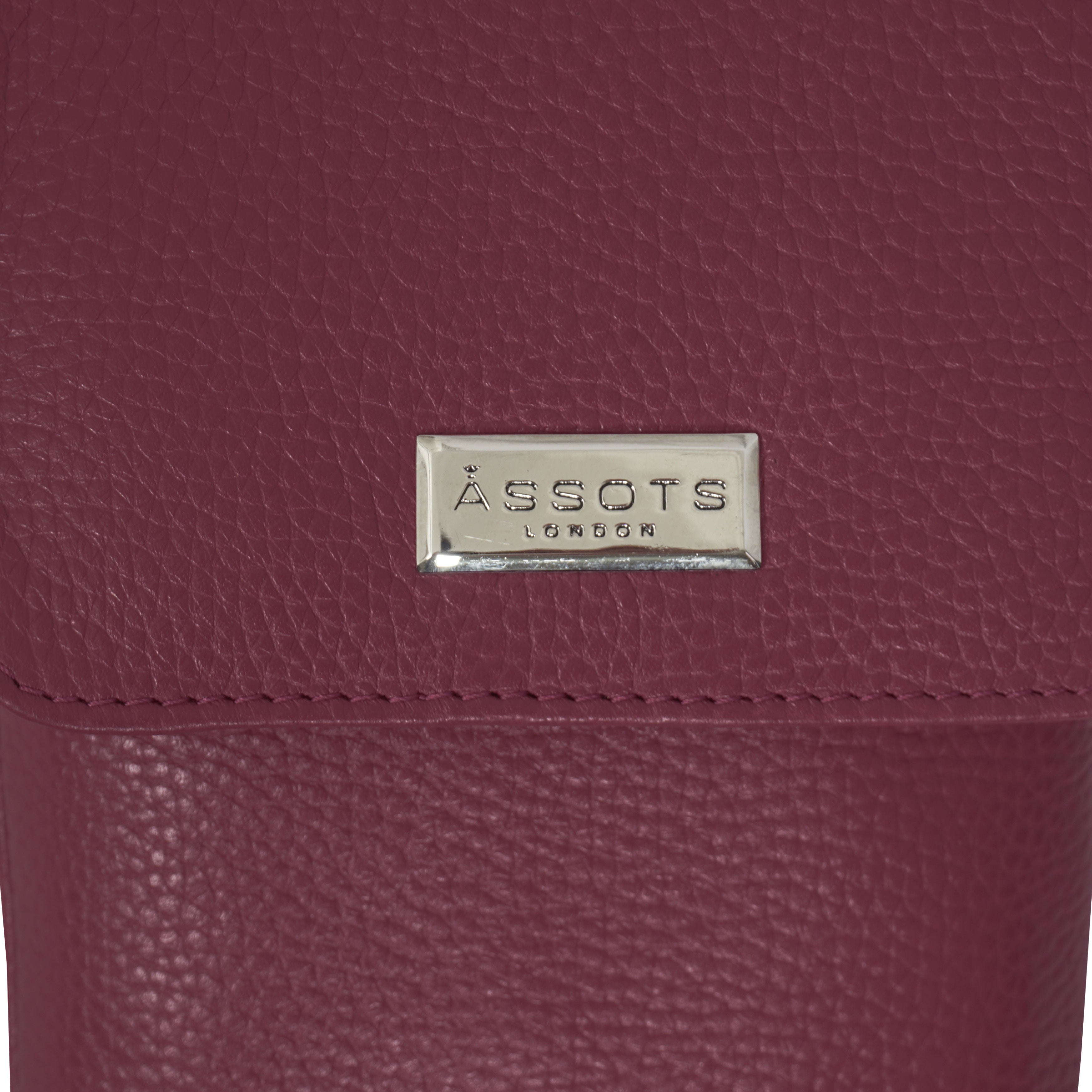 'MARIA' Pink Pebble Grain Real Leather Crossbody Phone Bag