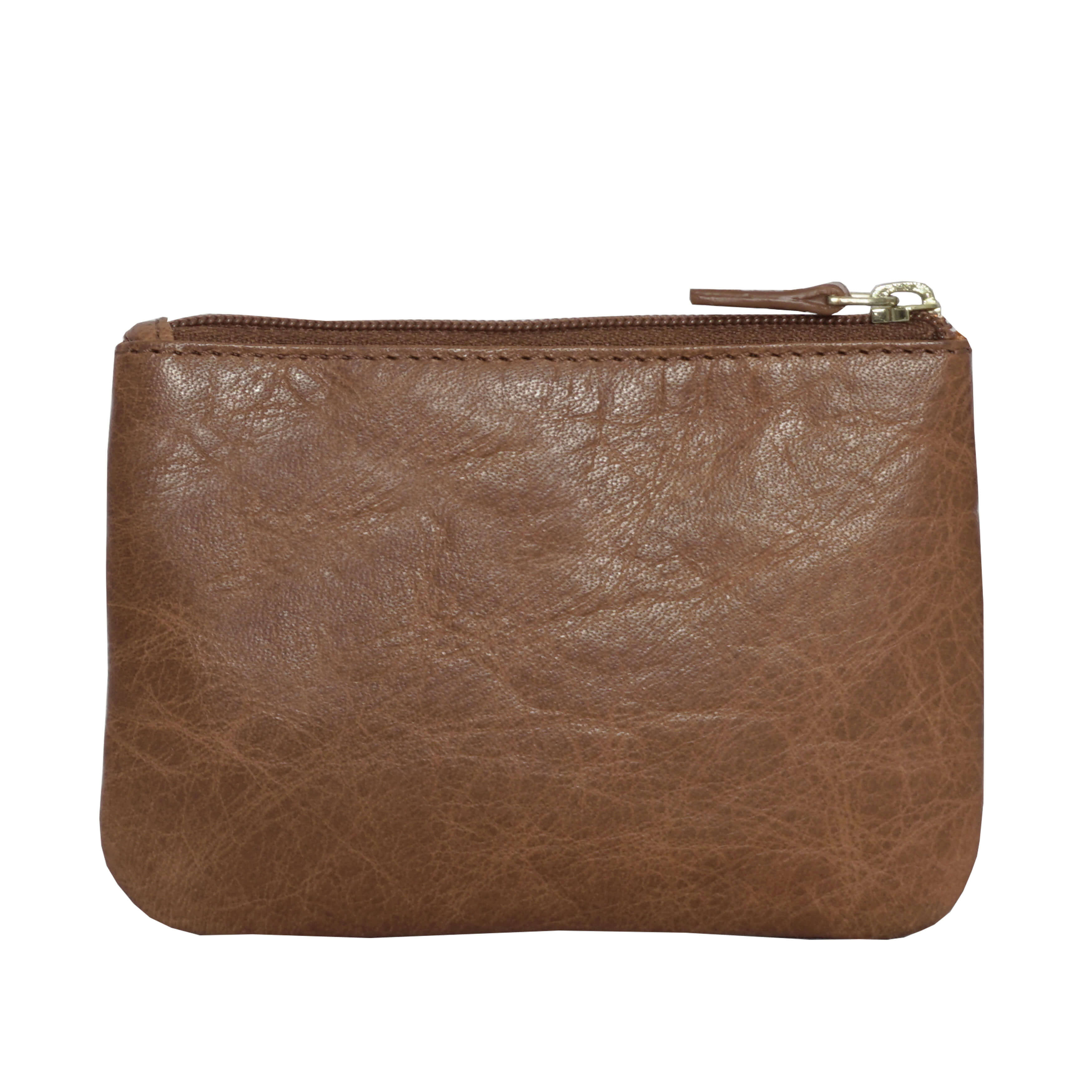 'MARY' Tan Soft Small Leather Coin Purse