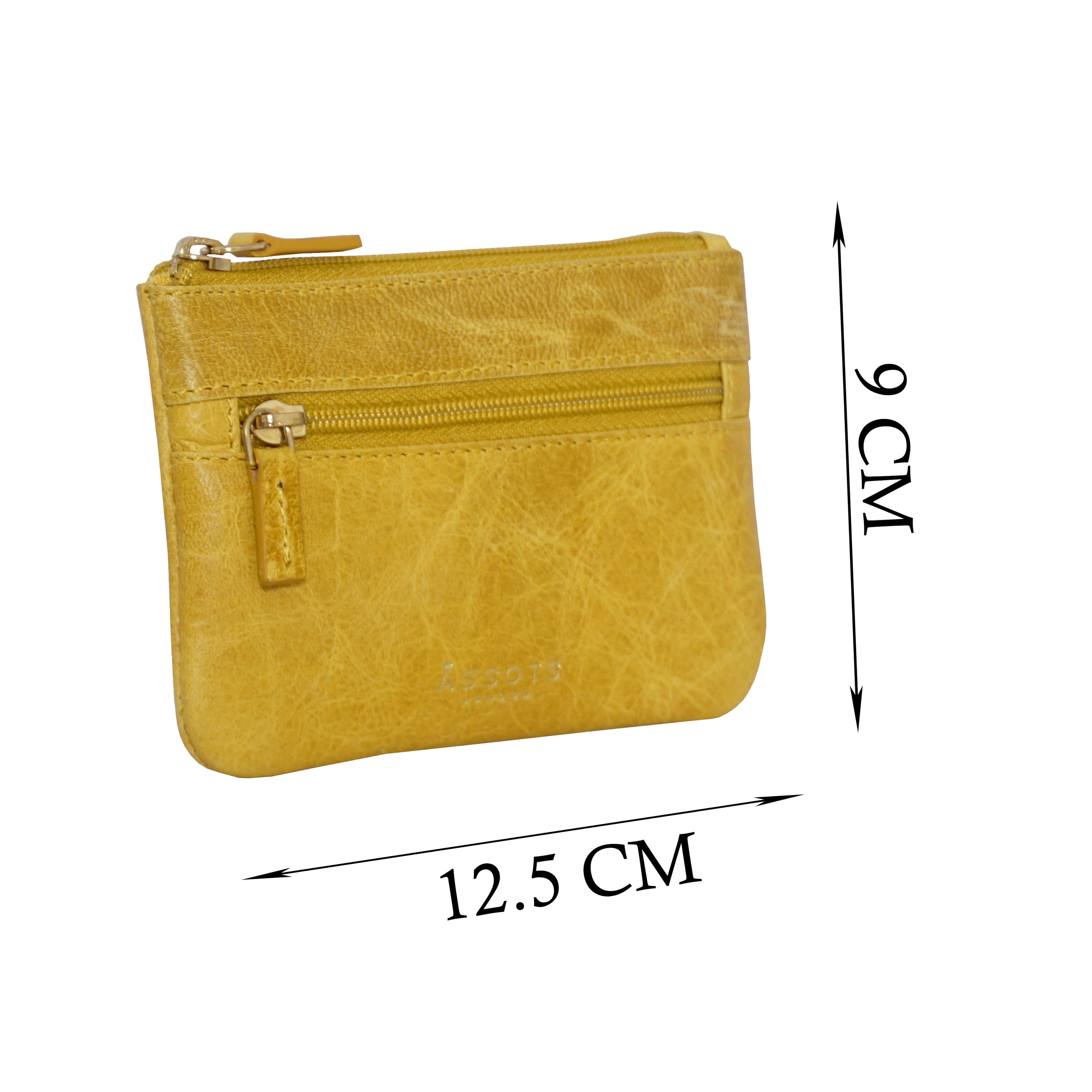 'MARY' Yellow Soft Small Leather Coin Purse