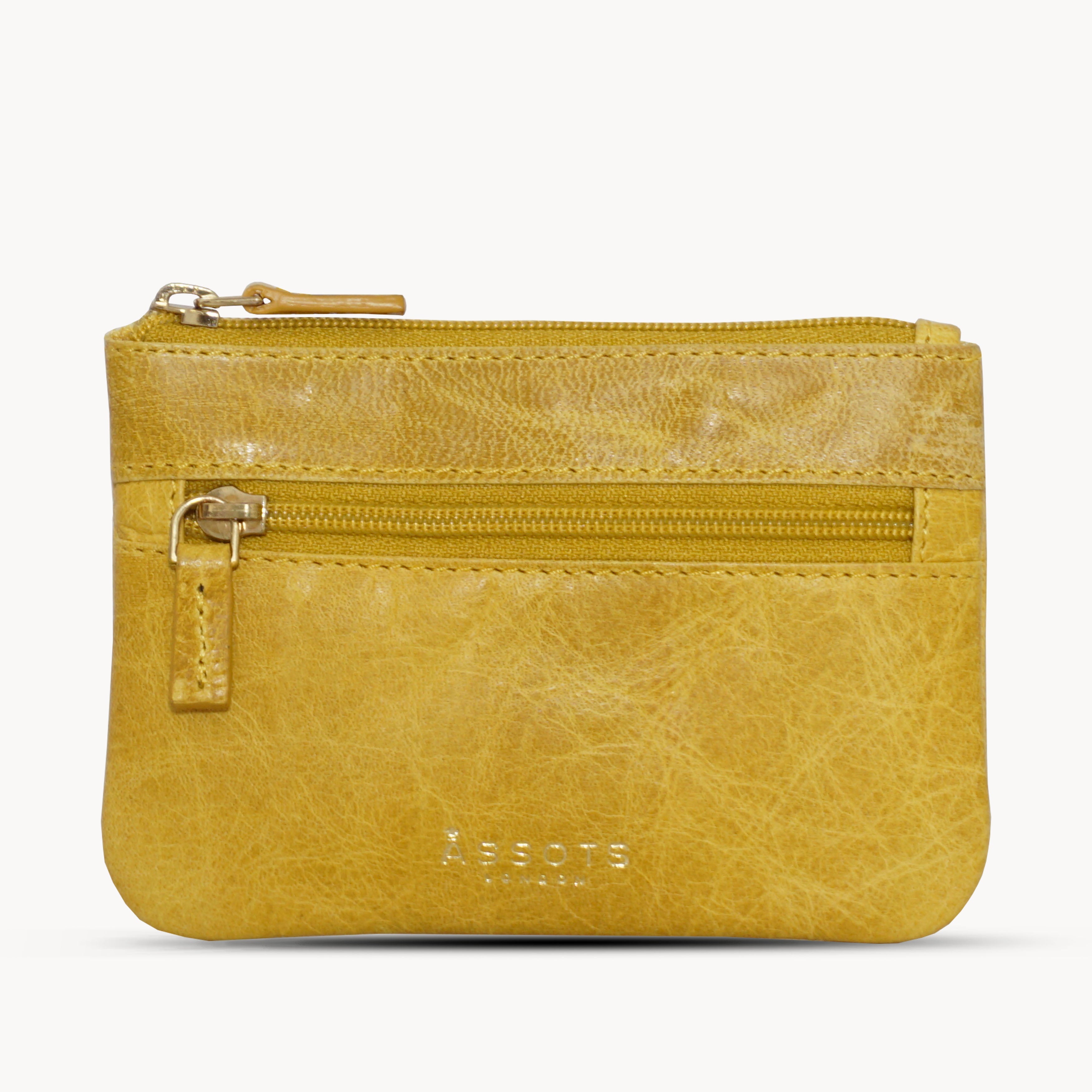 'MARY' Yellow Soft Small Leather Coin Purse