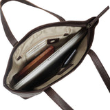 'MILLIE' Brown Oily Chestnut Real Leather Designer Tote Work Bag