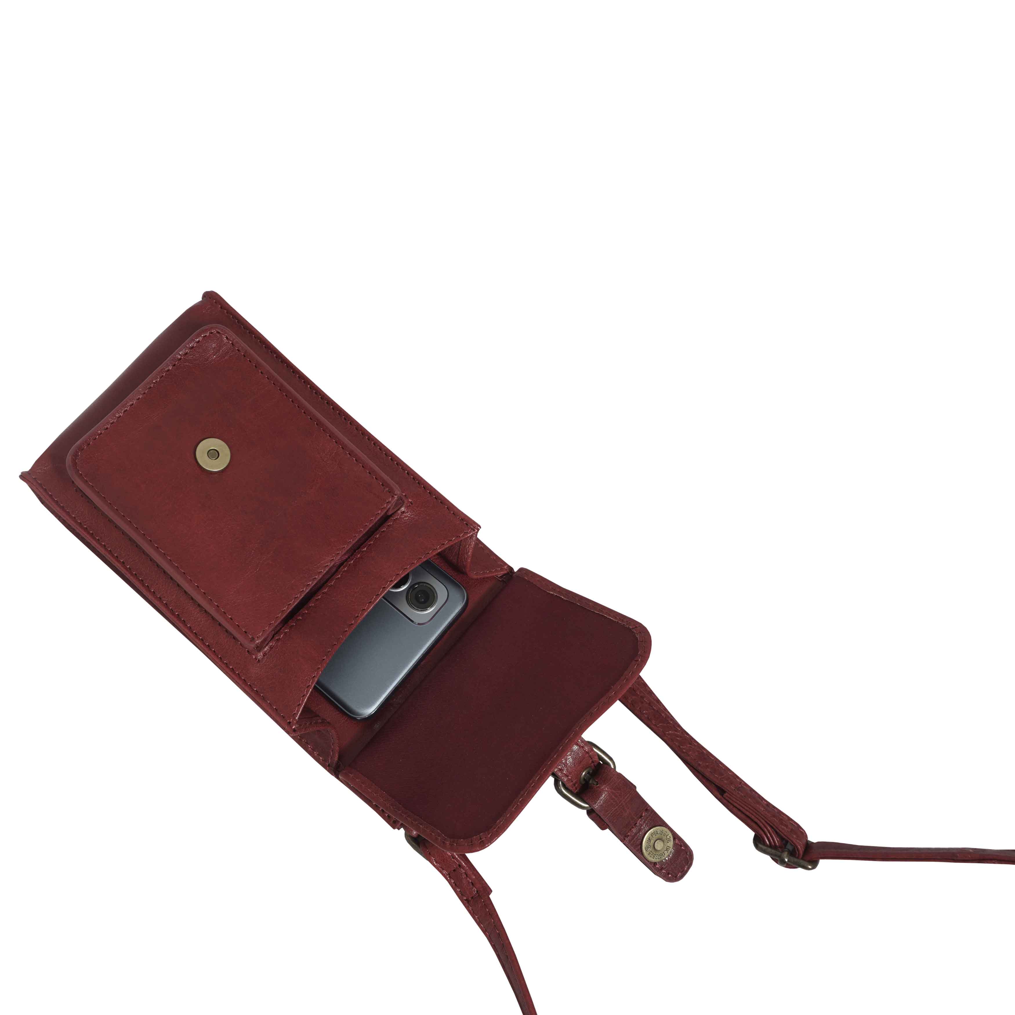 'MYLA' Chilli Pepper Real Leather Mobile Phone Crossbody Bag