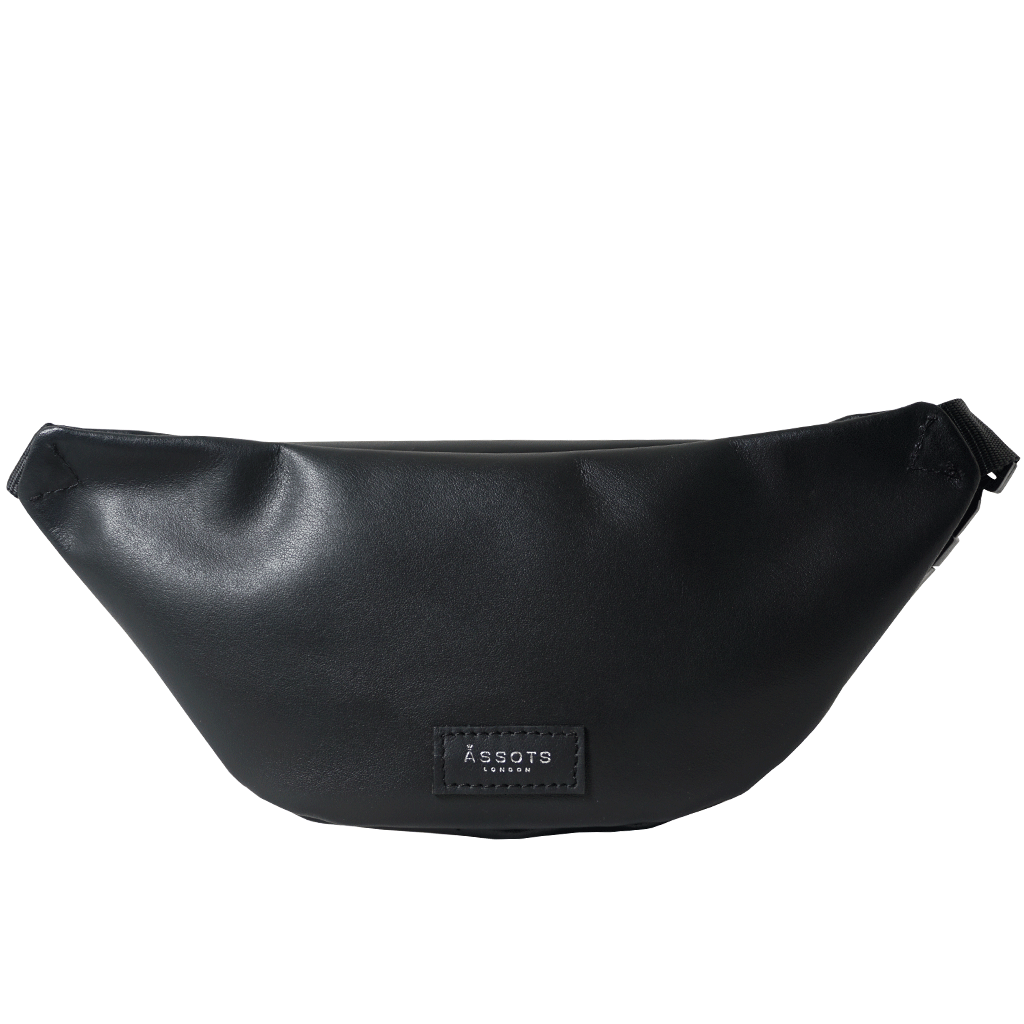 'Noah' Black Leather Bum Belt Bag