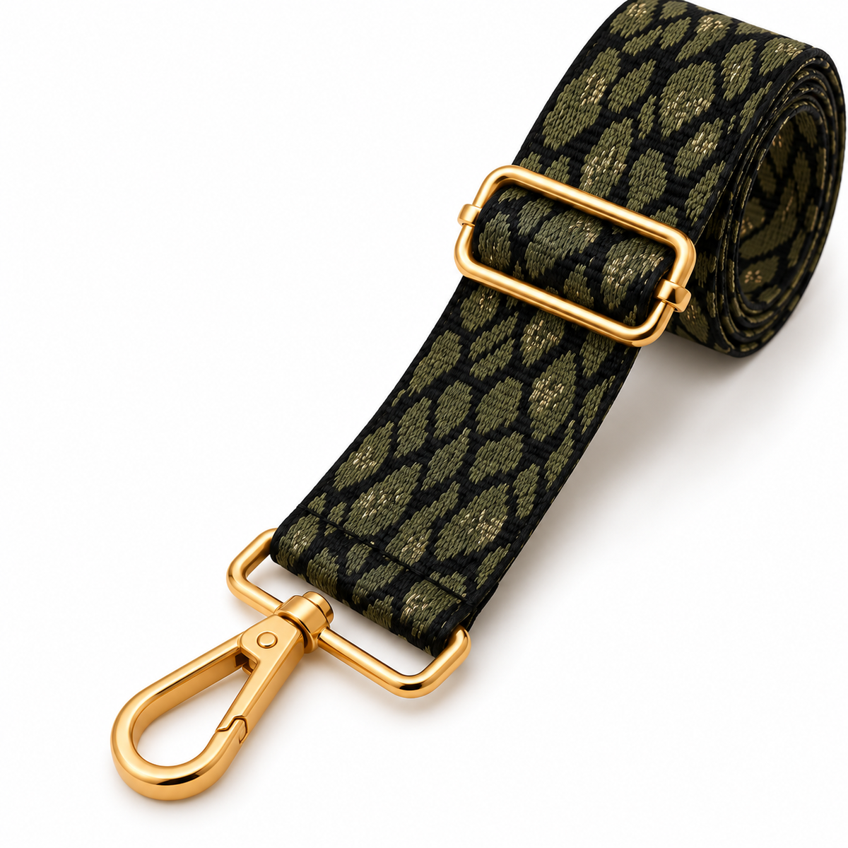 Olive Leopard Bag Strap