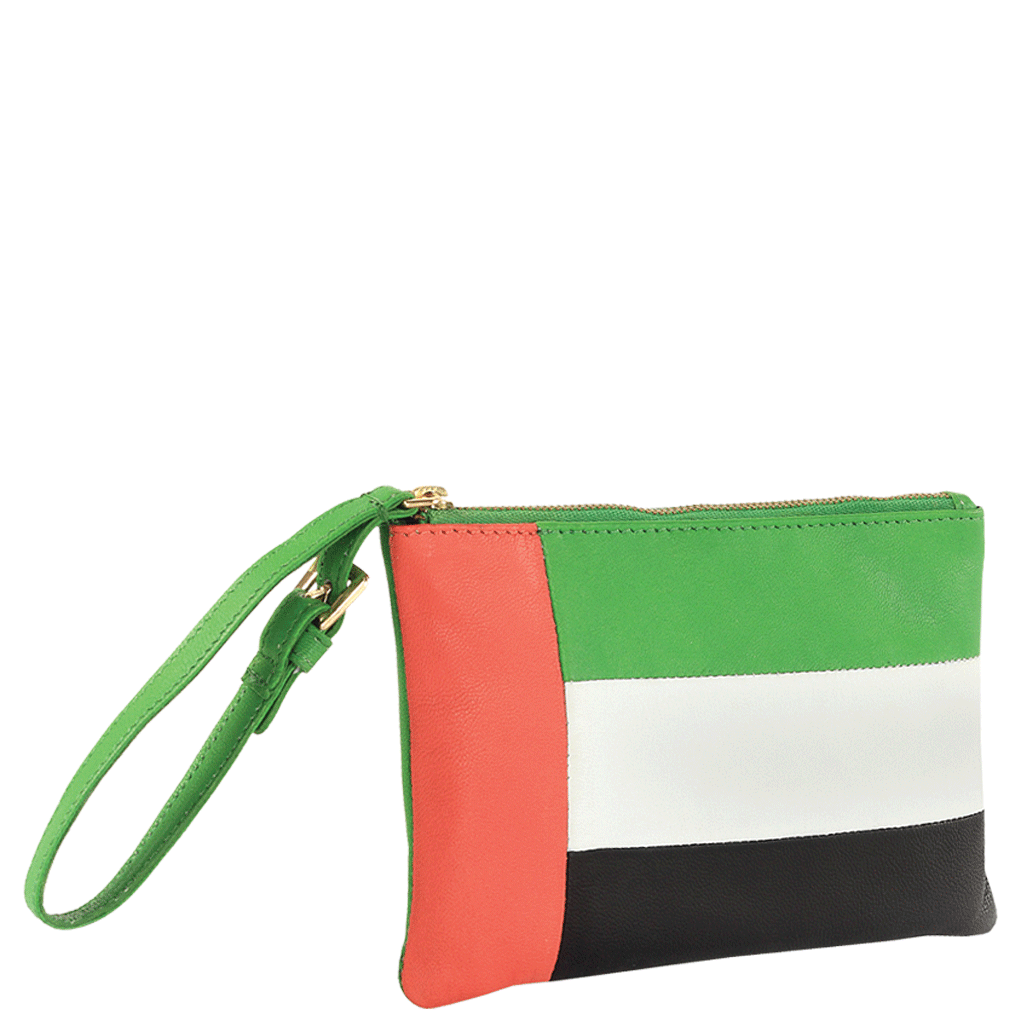 'ARABIAN' Country Flag Designer Leather Wristlet