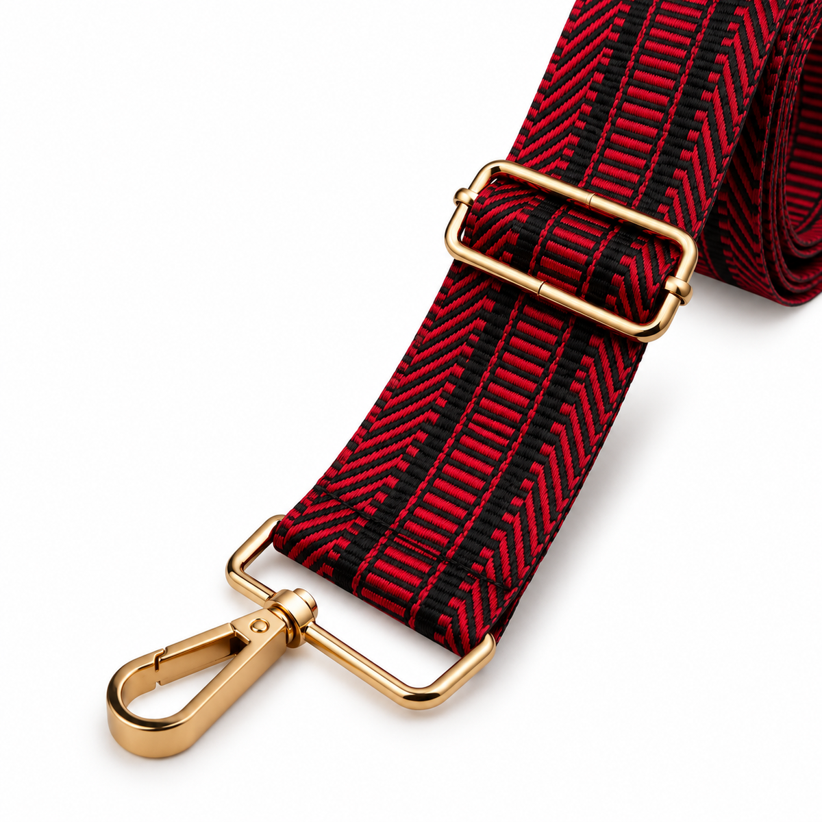 Red Herringbone Bag Strap