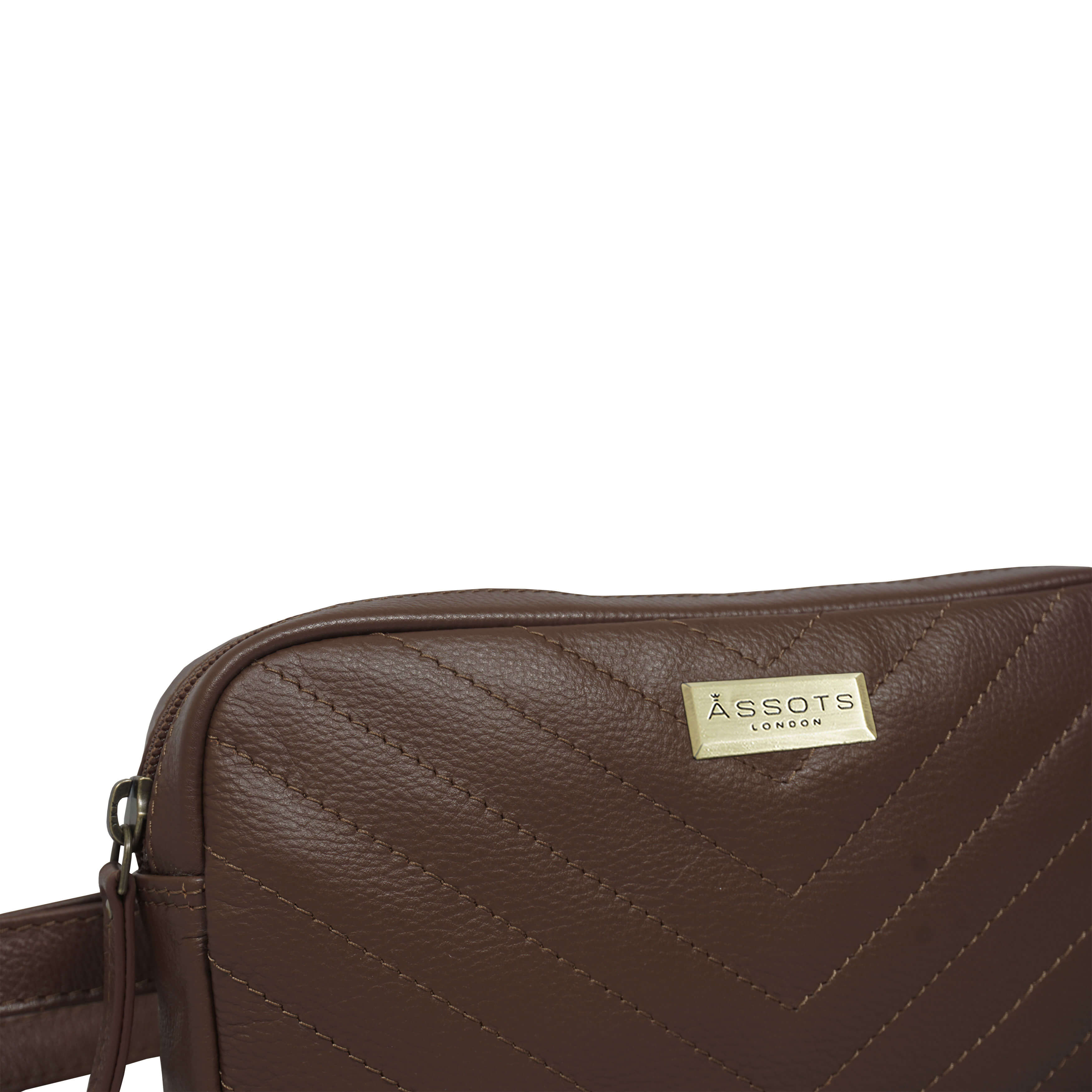 'STELLA' Tan Quilted Pebble Grain Leather Bum Belt Bag