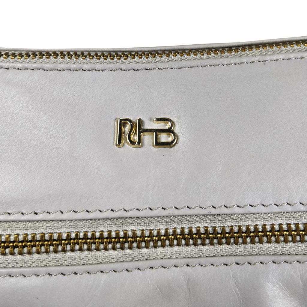 'SUZANNE' Grey Lightweight Luxurious Baby Changing/Diaper Leather Crossbody Organiser Bag