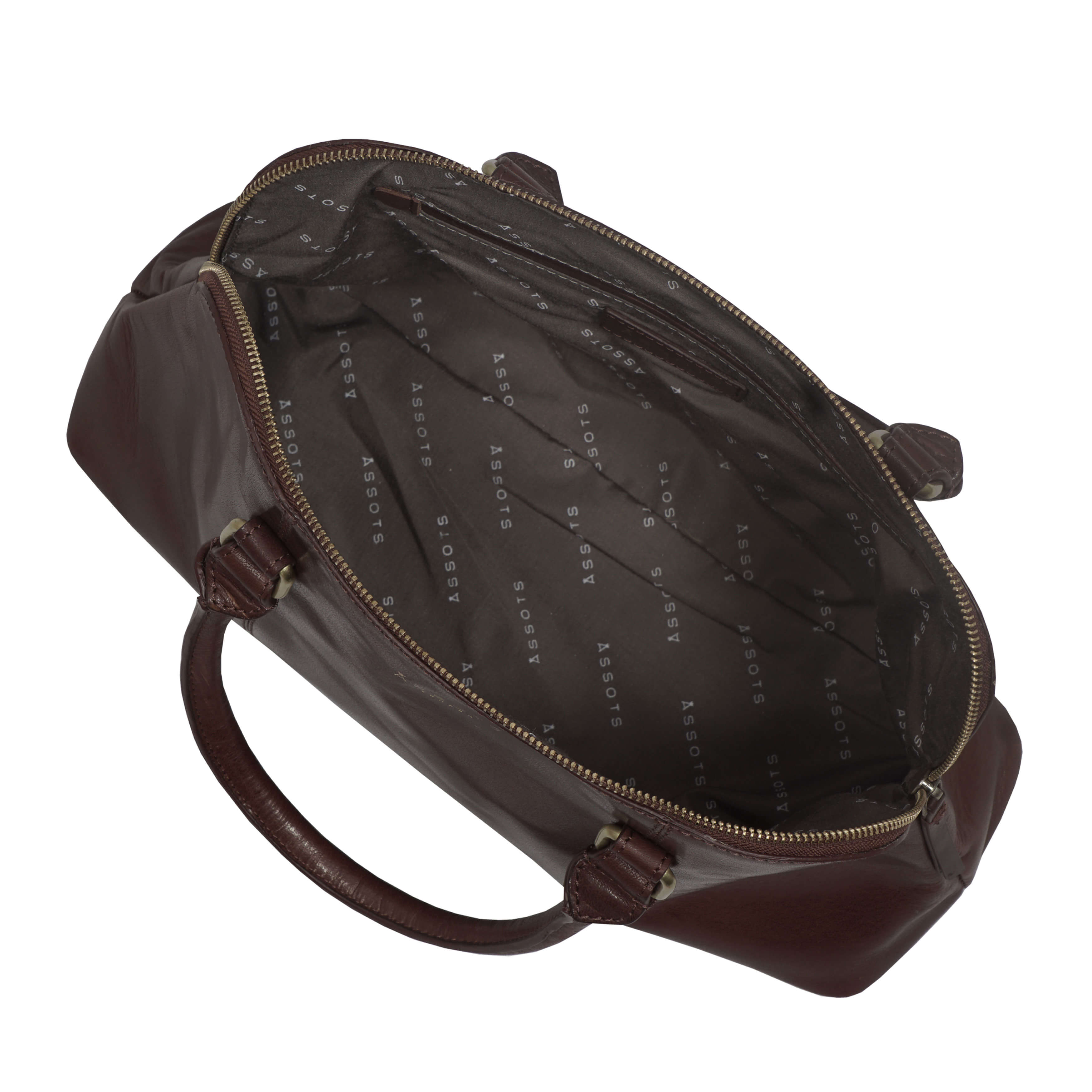 'SYDNEY' Brown Vintage Leather Grab Bag