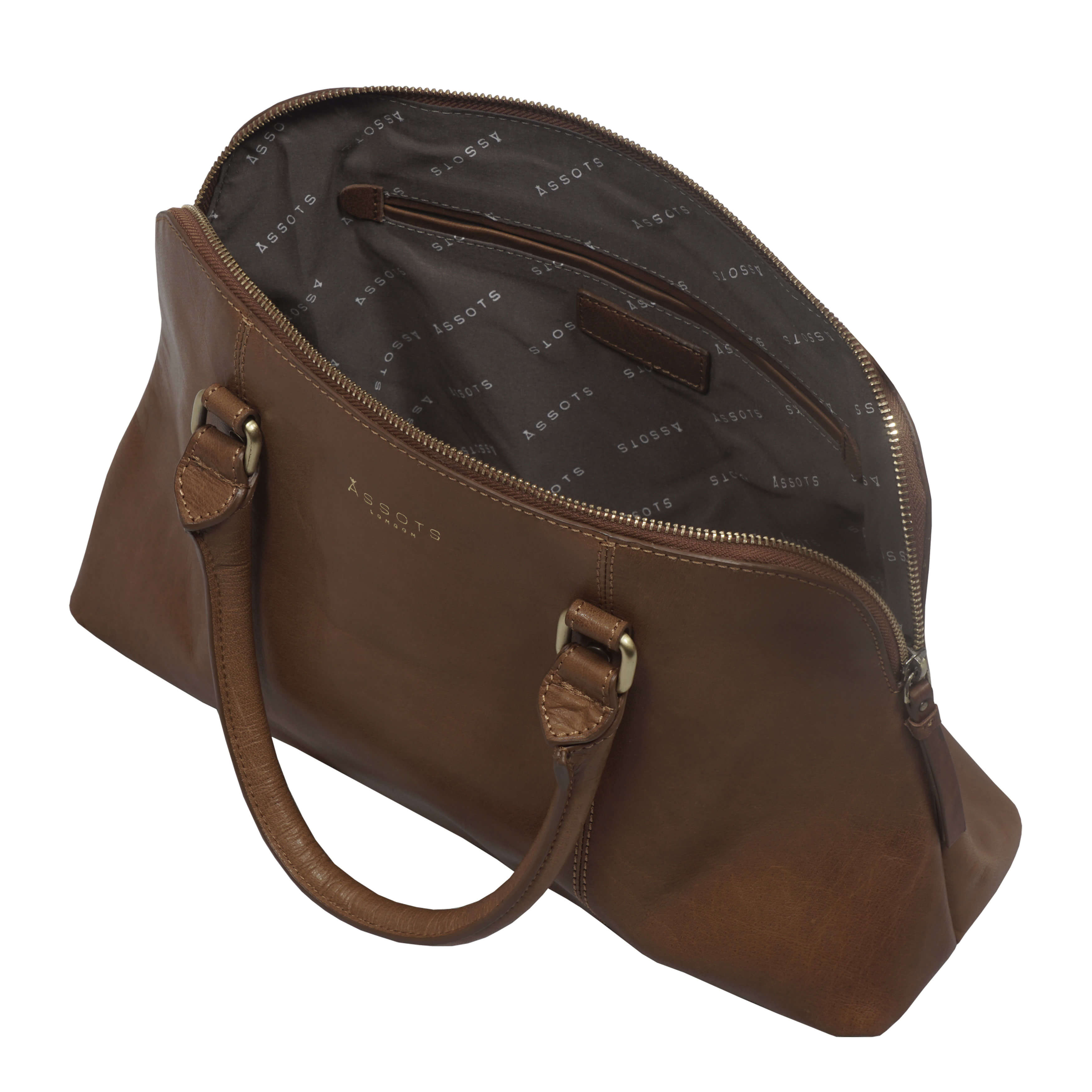 'SYDNEY' Tan Vintage Leather Grab Bag