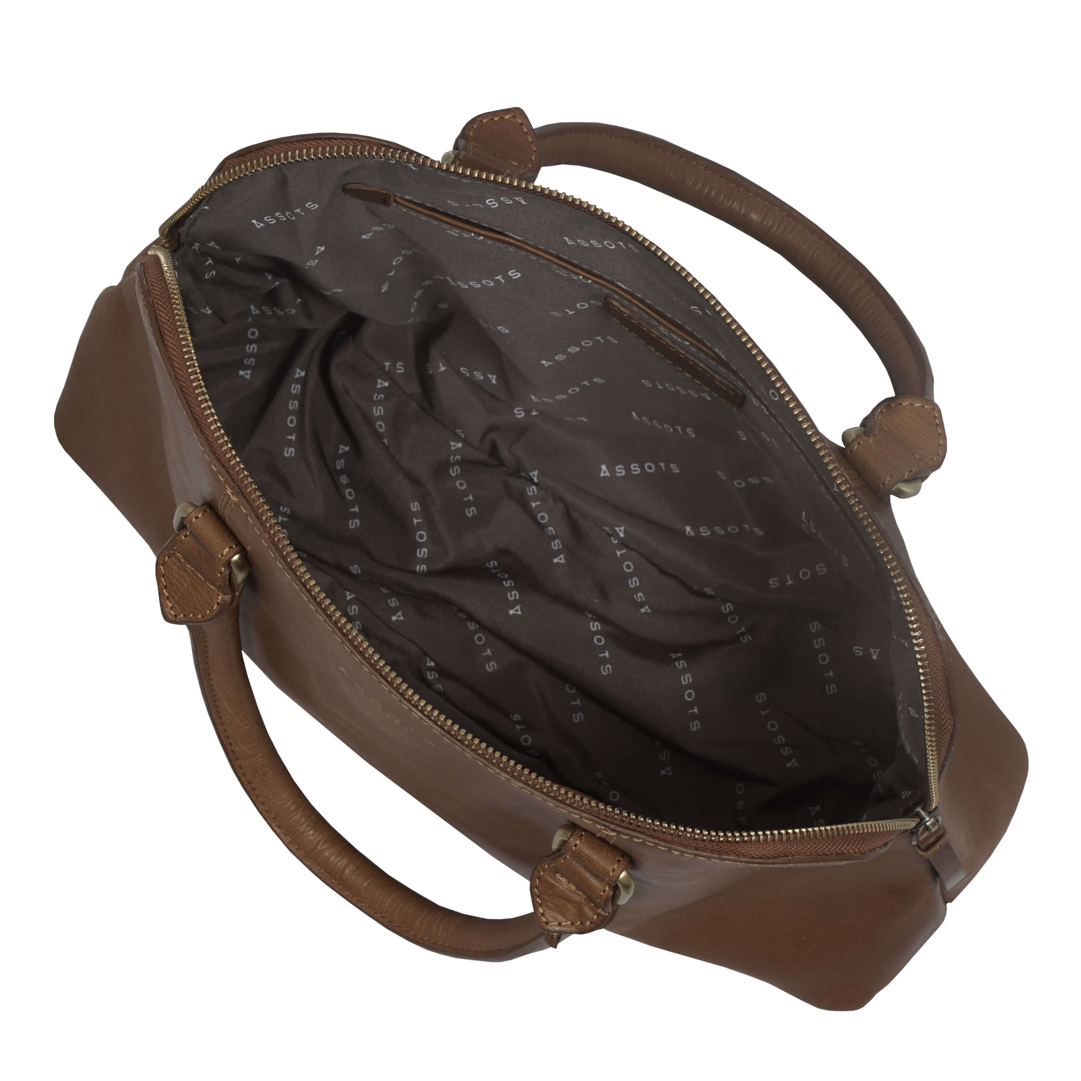 'SYDNEY' Tan Vintage Leather Grab Bag