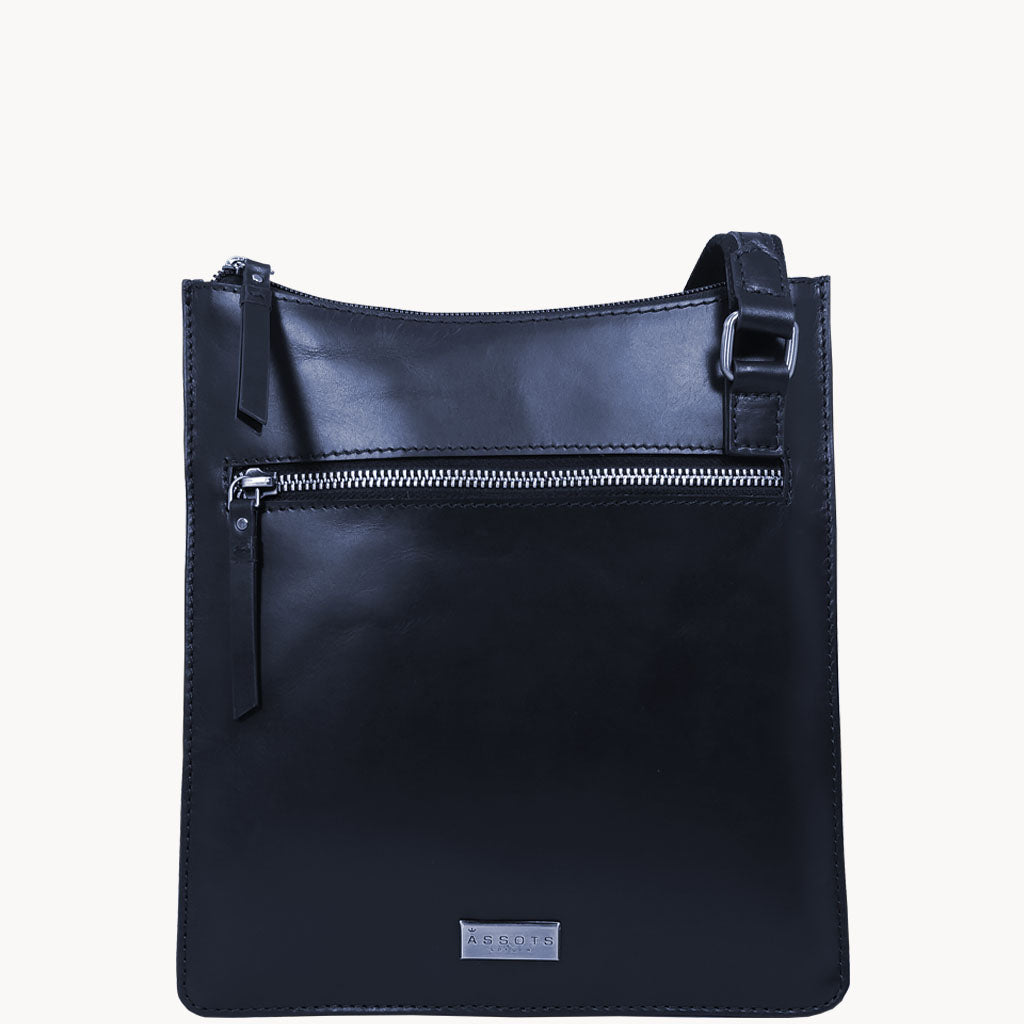 'WILLOW' Navy Smooth Leather Crossbody Bag