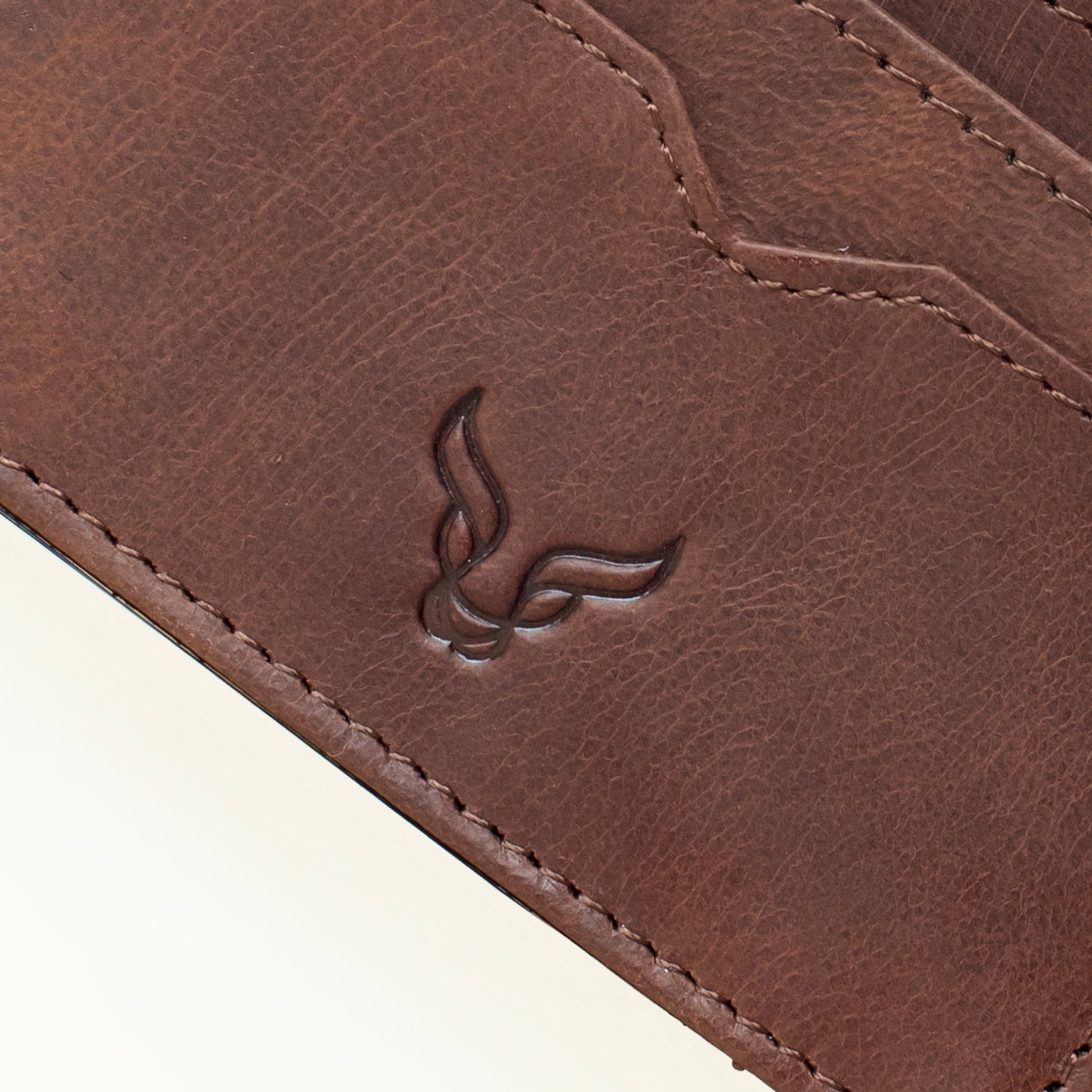 'JILL' Brown Real Leather Slim and Minimalistic RFID Protected Cardholder