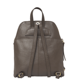 'BELLA' Mokka Brown Pebble Grain Small Leather Backpack