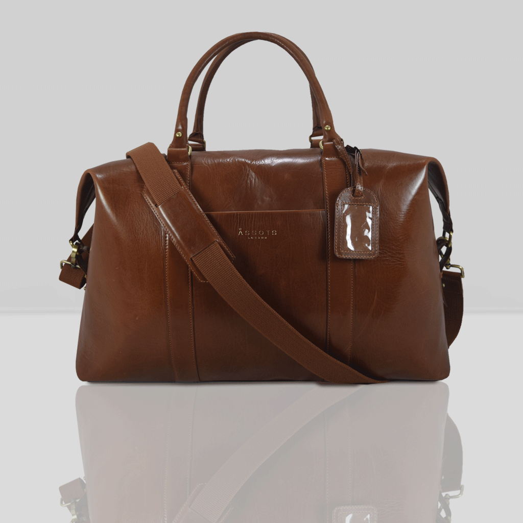 'CANNON' Tan Vintage Leather Holdall