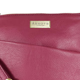 'LINBY' Carmine Pink Pebble Grain Leather Crossbody Sling Bag