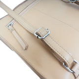 'Margaret' Nude Smooth Leather Flap Over Backpack