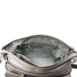 'SUZANNE' Grey Lightweight Luxurious Baby Changing/Diaper Leather Crossbody Organiser Bag