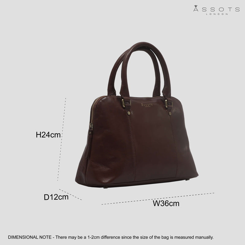 'SYDNEY' Brown Vintage Leather Grab Bag