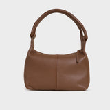 'CITY BAG' Tan Soft Pebble Grain Real Leather Shoulder Bag