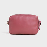 'AVON' Carmine Pink Soft Nappa Full Grain Real Leather Crossbody Bag