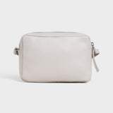 'AVON' Ice Grey Soft Nappa Full Grain Real Leather Crossbody Bag