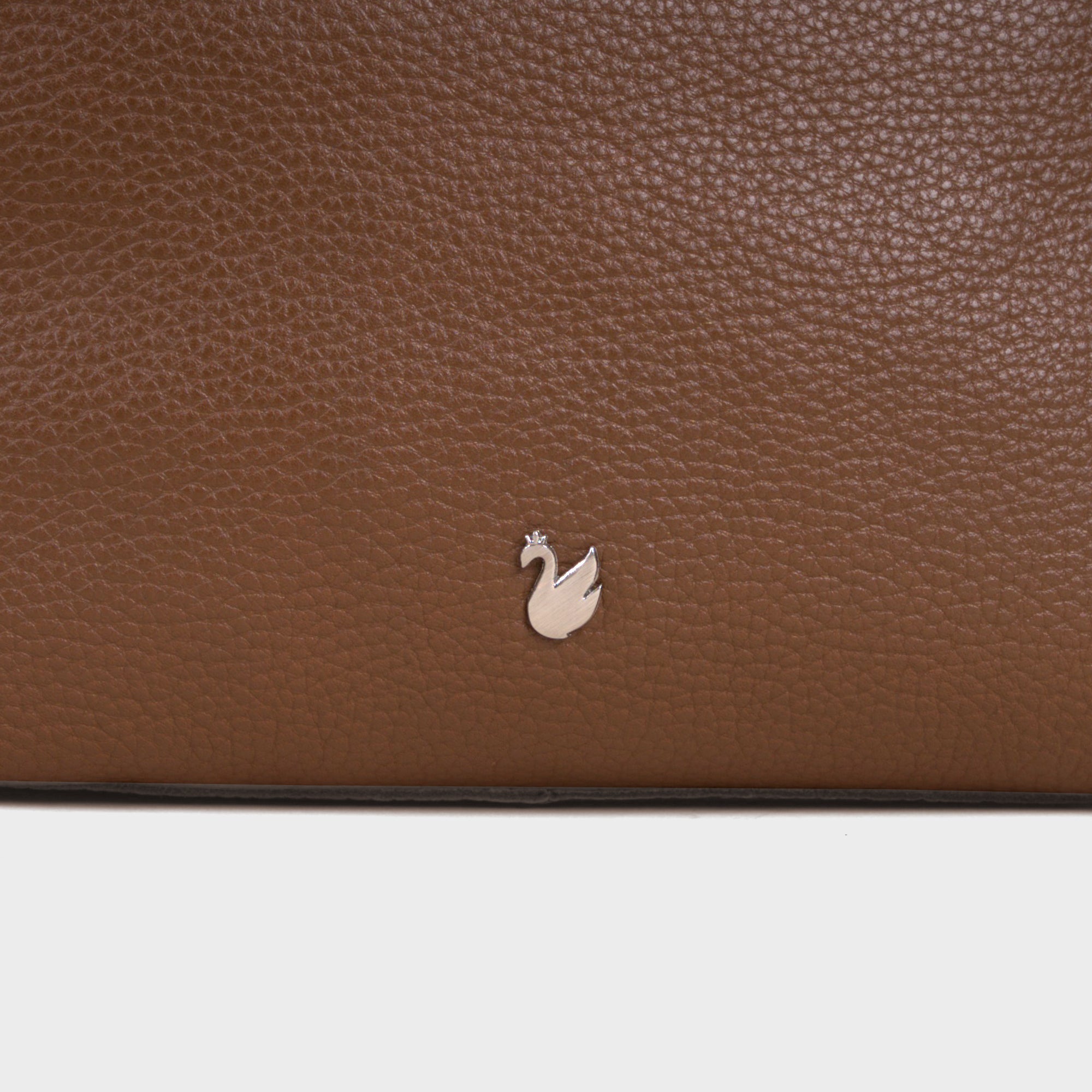 'CITY BAG' Tan Soft Pebble Grain Real Leather Shoulder Bag