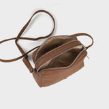 'AVON' Tan Soft Nappa Full Grain Real Leather Crossbody Bag